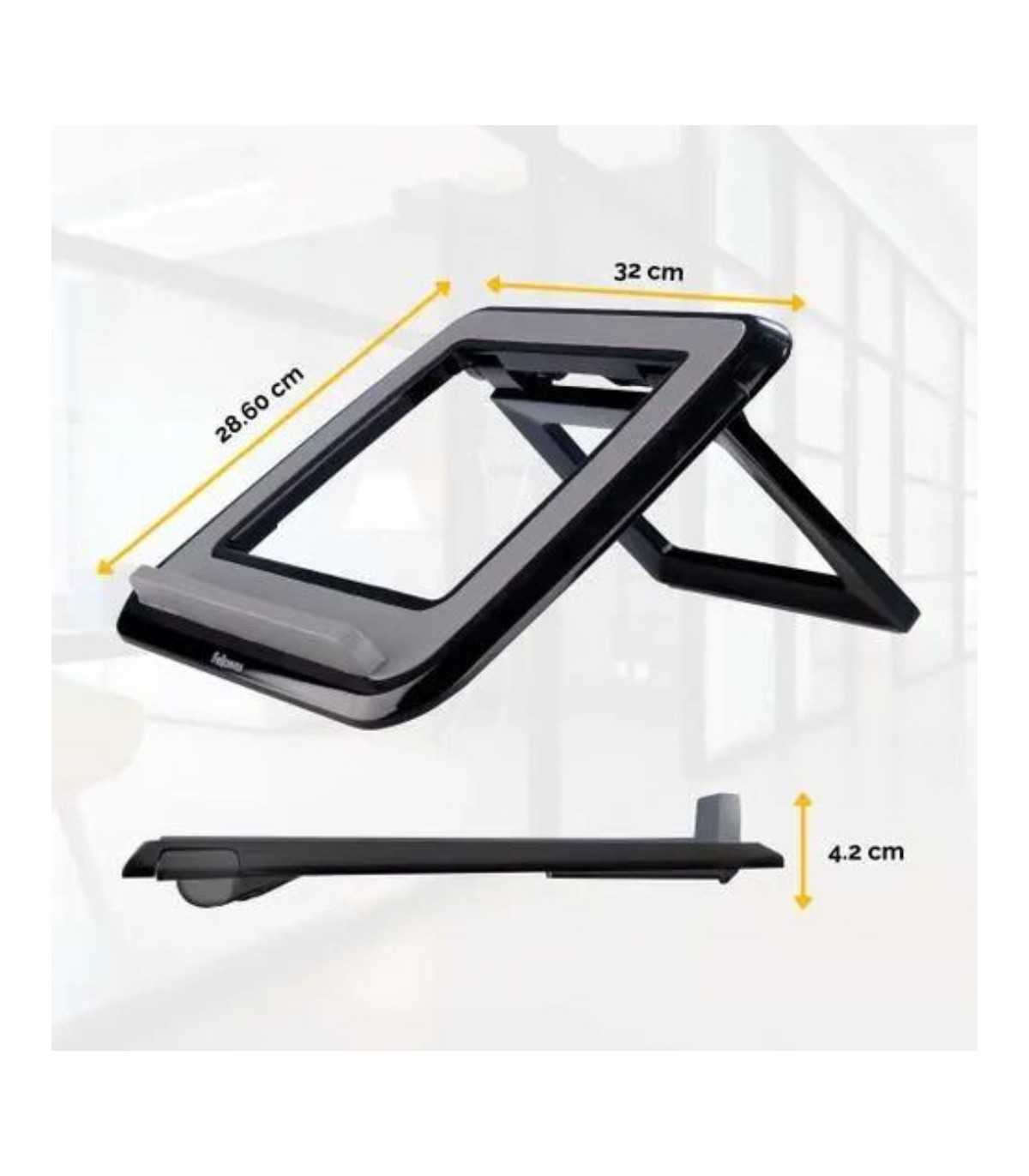 FELLOWES SUPPORT ORDINATEUR PORTABLE ANGLE AJUSTABLE I-SPIRE SERIES NOIR QUICK L