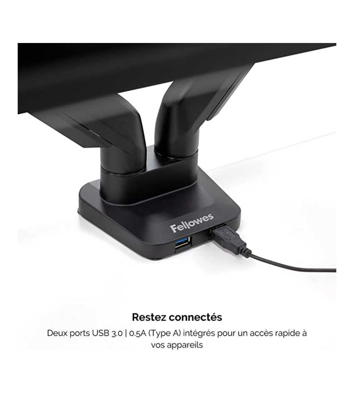 Fellowees Bras Double Platinum Series - Kit de montage bras réglable pour 2 moni