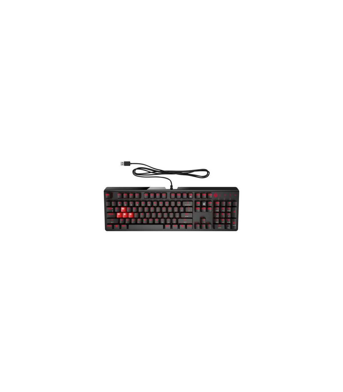 Clavier OMEN HP 1100 Noir voyant rouge, commutateurs bleus ultra reactifs, pieds