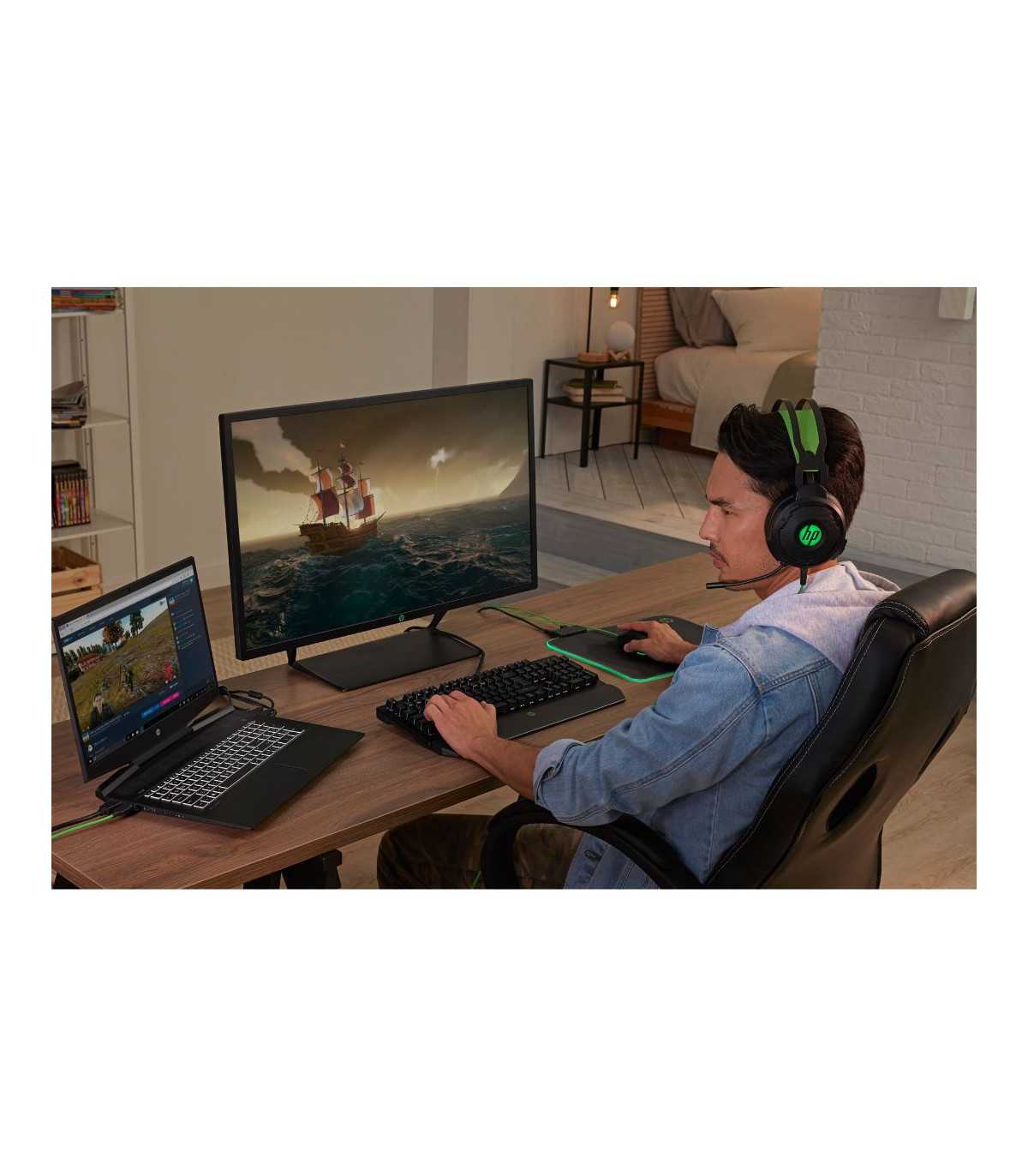 Clavier de jeu 500 pour HP PAVILION Noir, Rétroéclairage LED, touches de fonctio