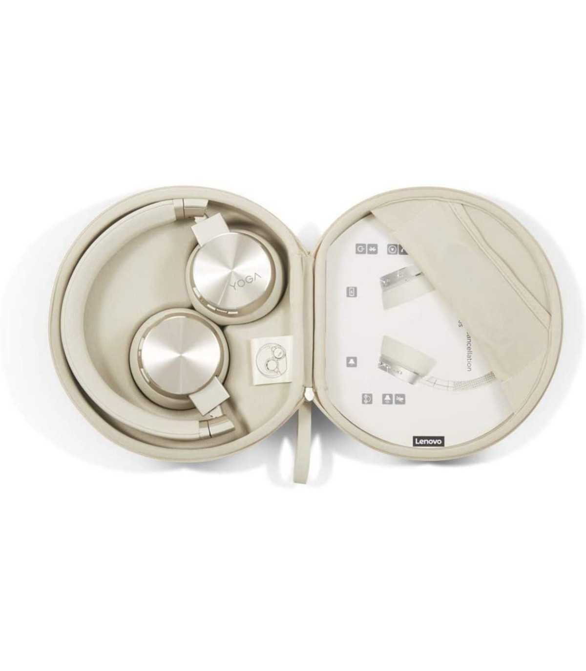 Lenovo Casque Yoga ANC Beige ss fil Suppression Active du bruit 800mAh Bluetooth