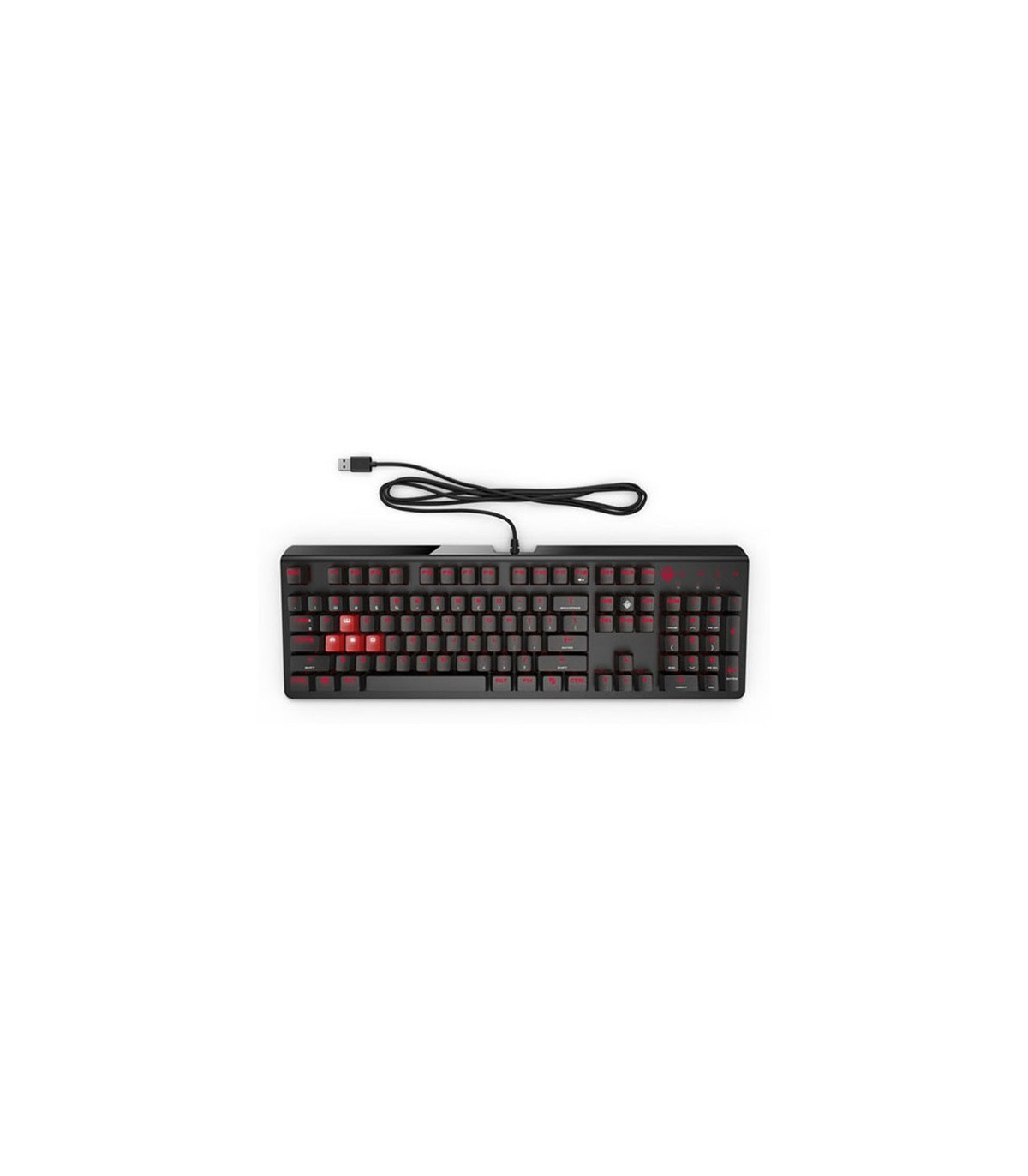 Clavier de jeu encodeur OMEN LED Noir/Rouge, commutateurs mécaniques CHERRY MX R