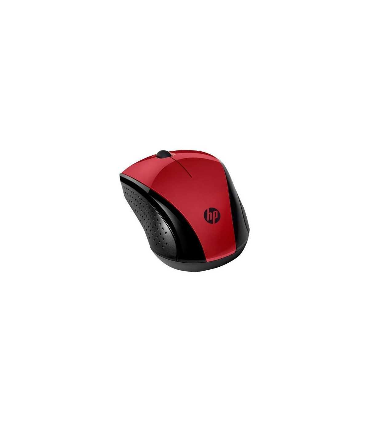 $Souris sans fil HP 220 Rouge Résolution capteur 1300 dpi connexion 2,4 Ghz 3 bo