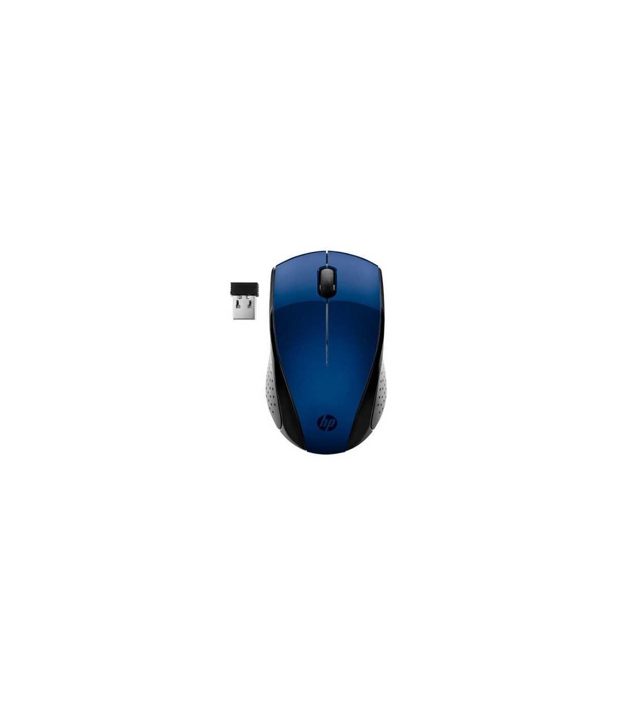 $Souris sans fil HP 220 Bleue Résolution capteur 1300 dpi connexion 2,4 Ghz 3 bo