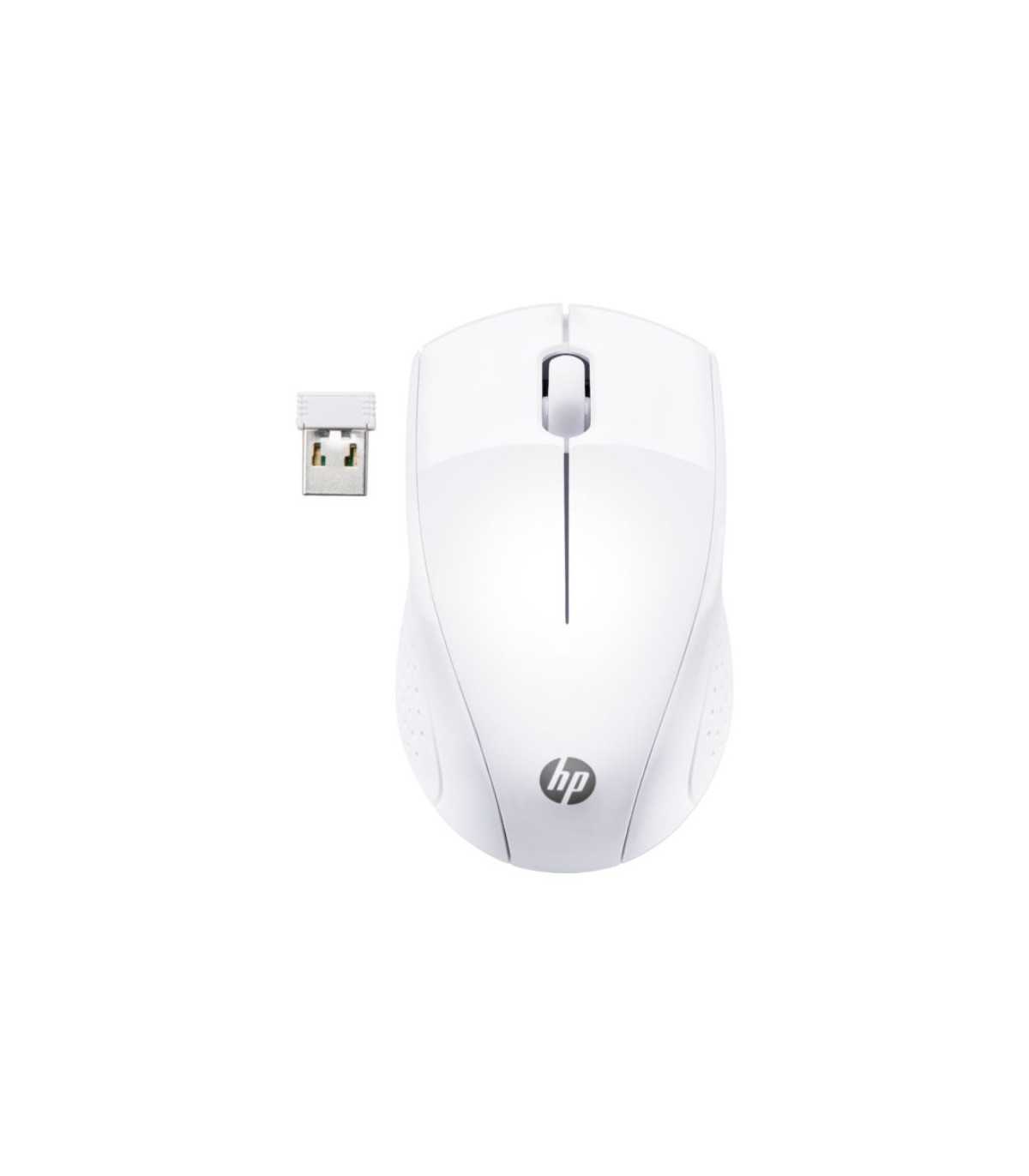Souris sans fil HP 220 Blanche Résolution capteur 1300 dpi connexion 2,4 Ghz 3 b