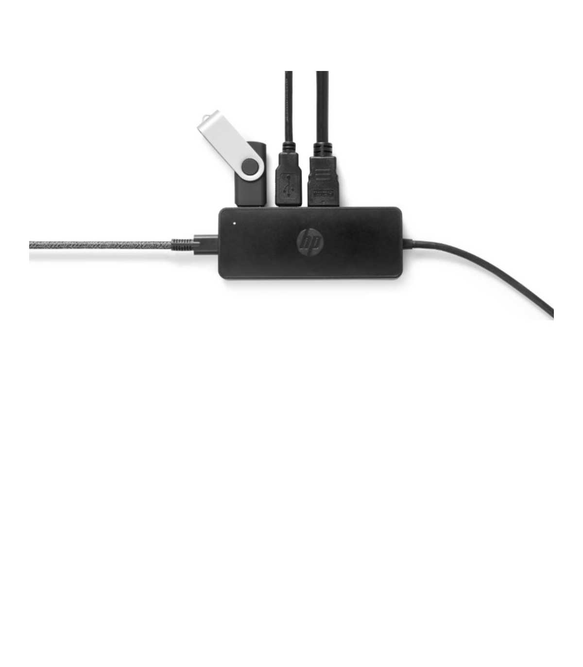 HP-C HUB USB-C de voyage HP G2 : 2 ports USB Type-A, 1 module d'alimentation USB