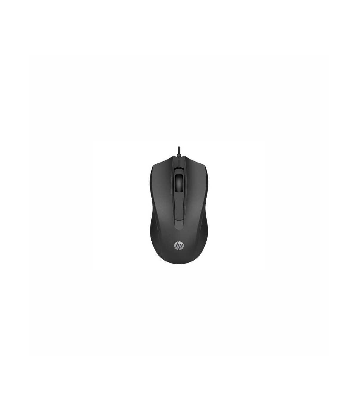 Souris filaire HP 100 Noire, Forme galbee qui epouse la courbe naturelle de la m