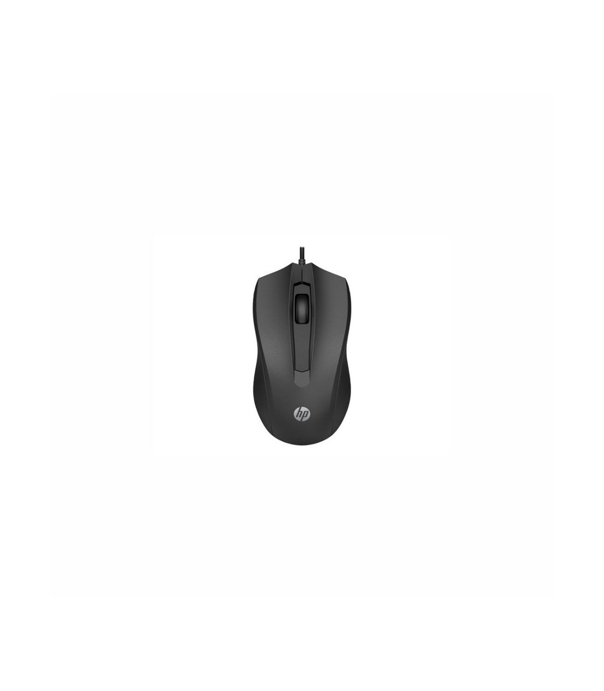 Souris filaire HP 100 Noire, Forme galbee qui epouse la courbe naturelle de la m
