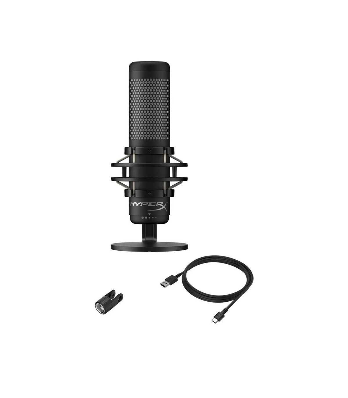 Microphone HyperX QuadCast S, USB, clairage RVB rayonnant avec effets dynamique