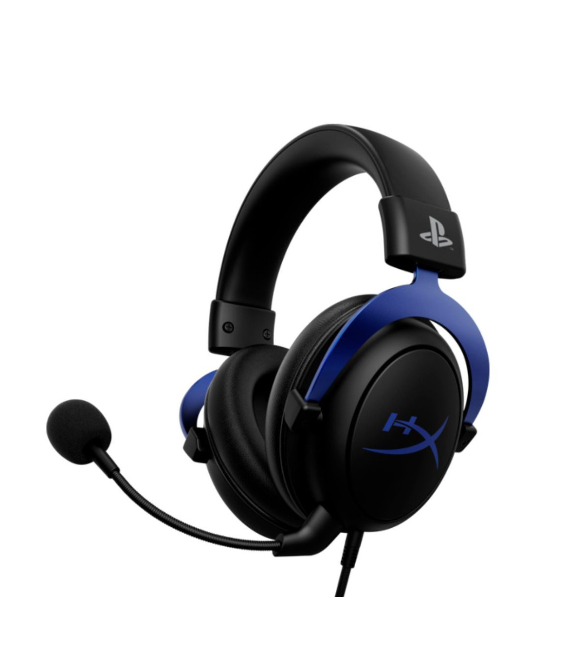 Casque-Micro HyperX Cloud Noir-Bleu, Coussinets à mémoire de forme et cadre alum