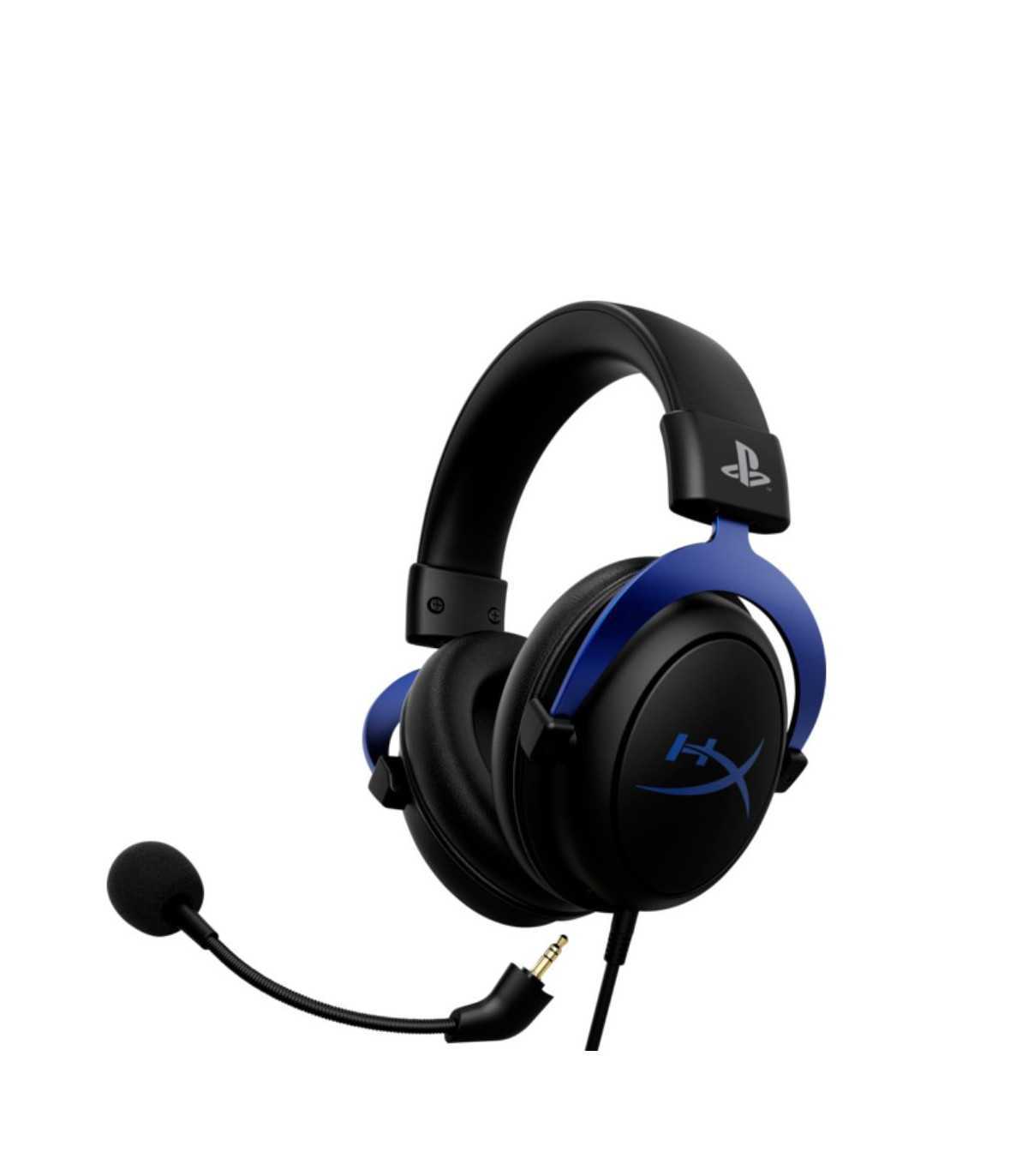 Casque-Micro HyperX Cloud Noir-Bleu, Coussinets à mémoire de forme et cadre alum