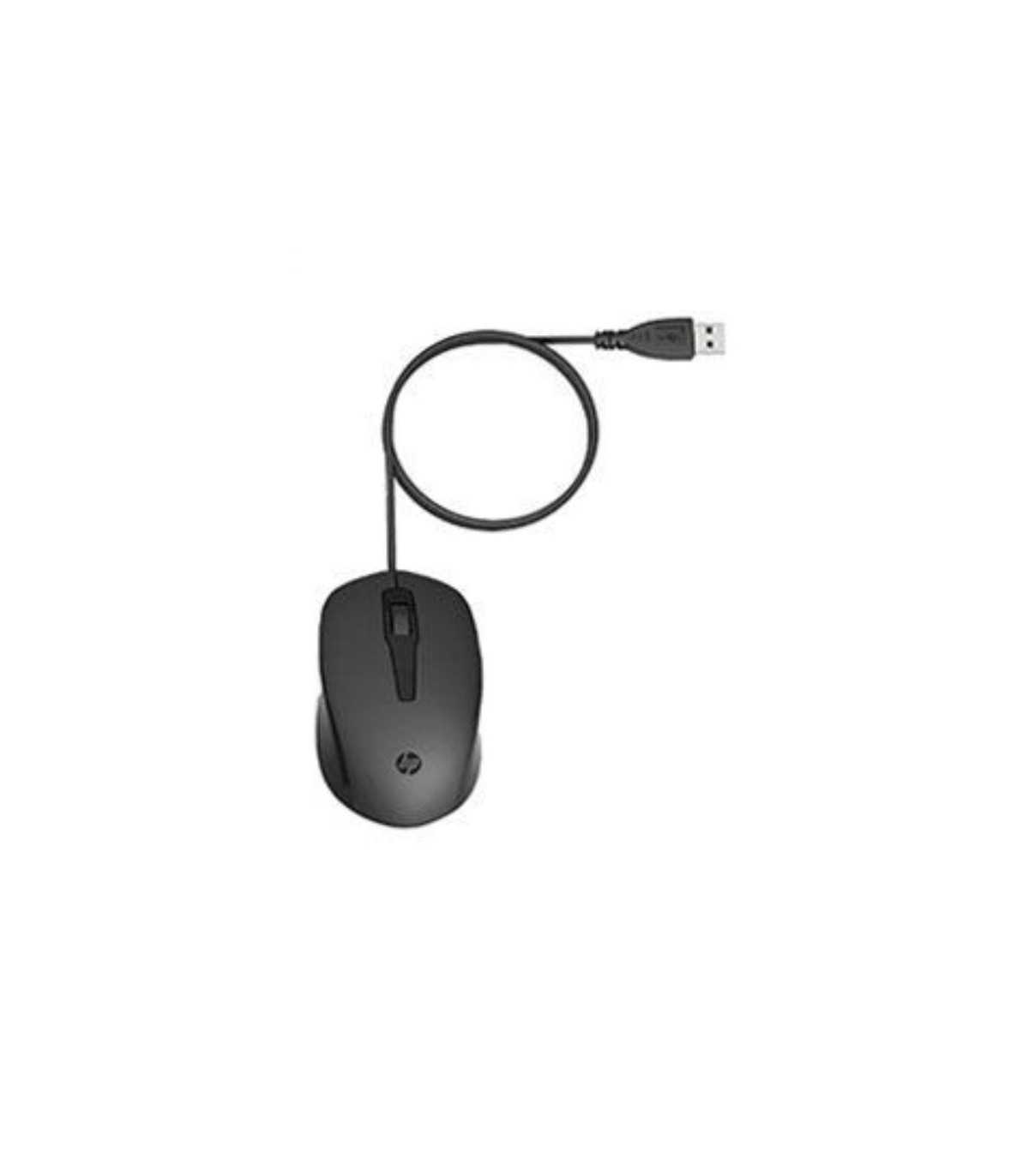 Clavier et souris filaires HP 150 Noir, QWERTY, précis et ergonomiques, clavier