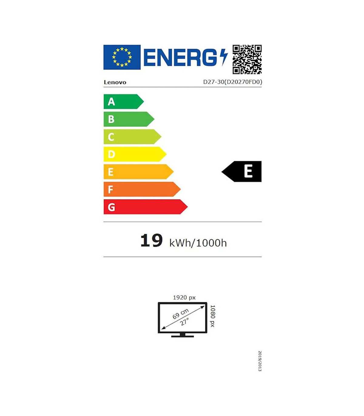 Lenovo D27-30 27.0 Inch FHD VA FreeSync Gaming Monitor 75 Hz 4 ms HDMI-VGA 3-sid
