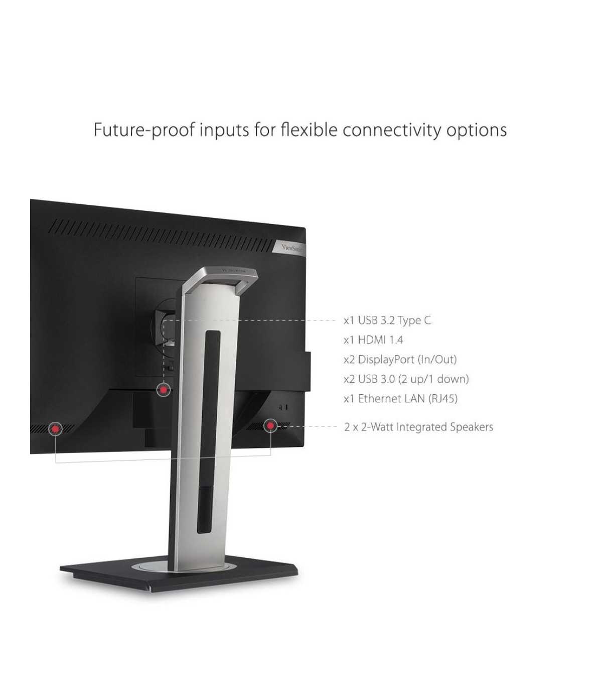 Ecran 27 Viewsonic VG2756-2K 16:9 QHD LED IPS 350 cd/m 5ms HDMI, DP Ethernet R