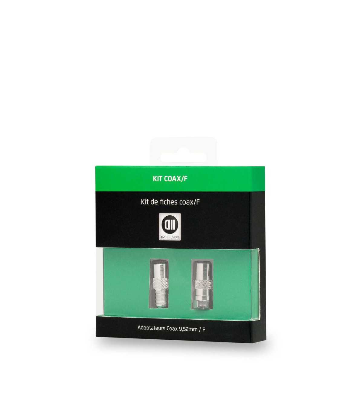 Kit de fiches coax 9,52mm:2M - 1F