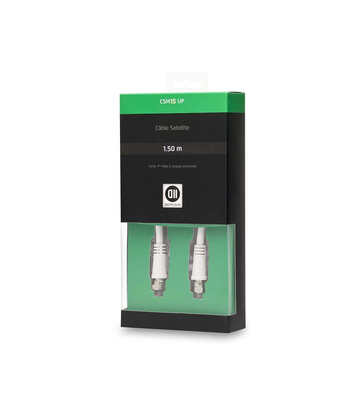 C ble SAT m le 1.50m et 2adaptateurs