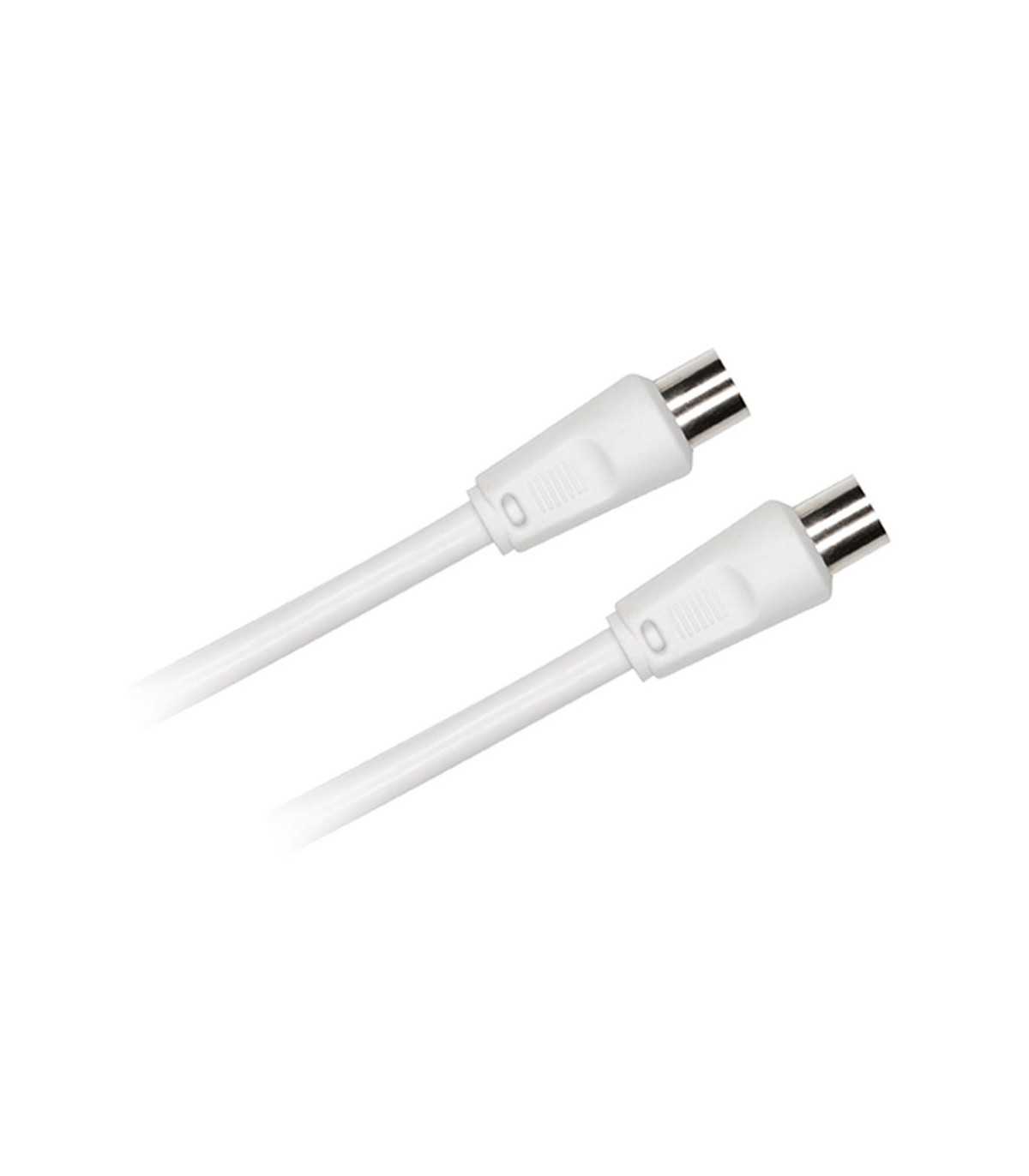 C ble Coaxial m le/femelle 9.52 mm -adaptateur m le/m le 1.50 m,Blanc