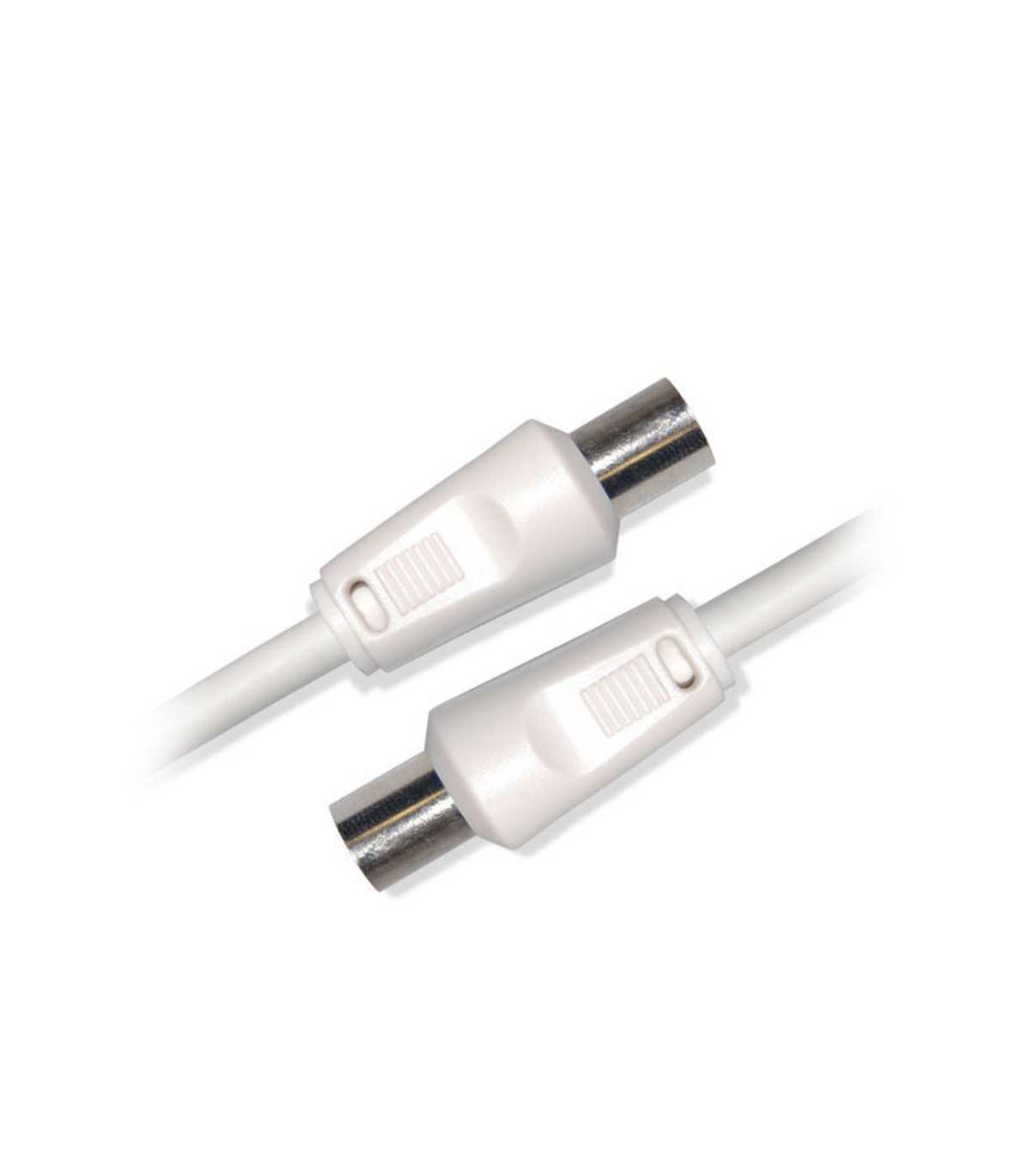C ble Coaxial m le/femelle 9,52mm -1 adaptateur m le/m le 3 m Blanc
