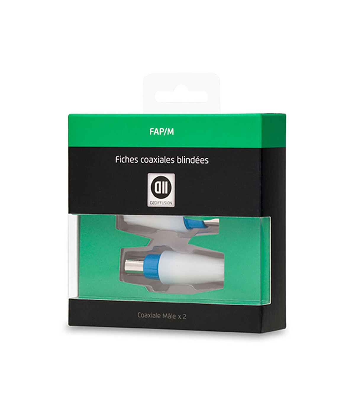 2 Fiches Coax M le 9.52mm