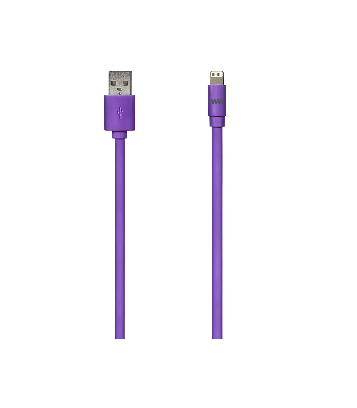 C ble Apple USB/Lightning plat : évite les noeuds 1m Violet - en silicone