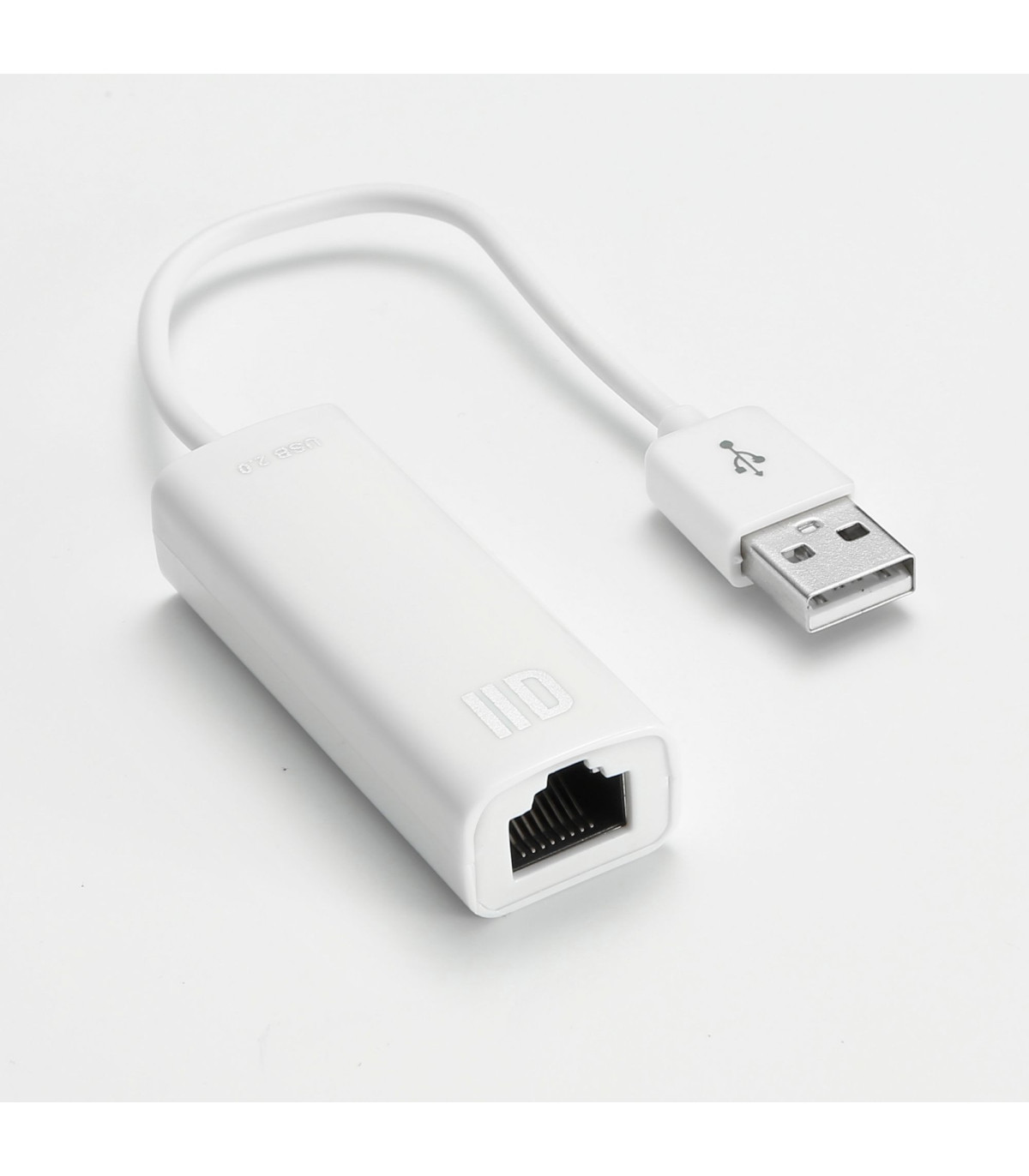 Adapateur USB2.0 m le/RJ45 femelle blanc - compatible 10/100Mbps Plug&Play
