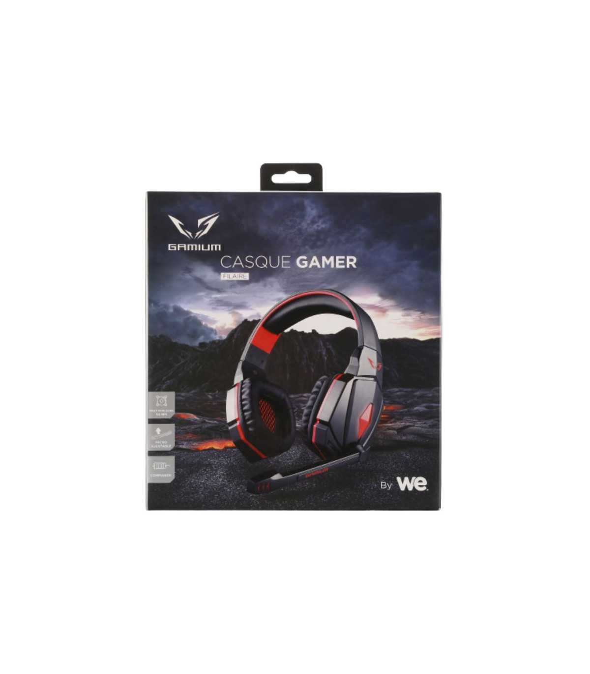 Casque Gamer filaire microphone ajustable. télécommande de contr le hauts-parleu