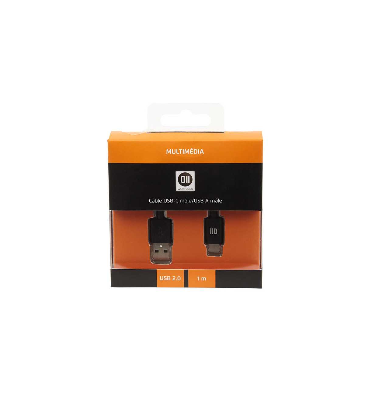 C ble USB-C 2.0/USB A m le 1m - noir new connecteur tablette/smartphone