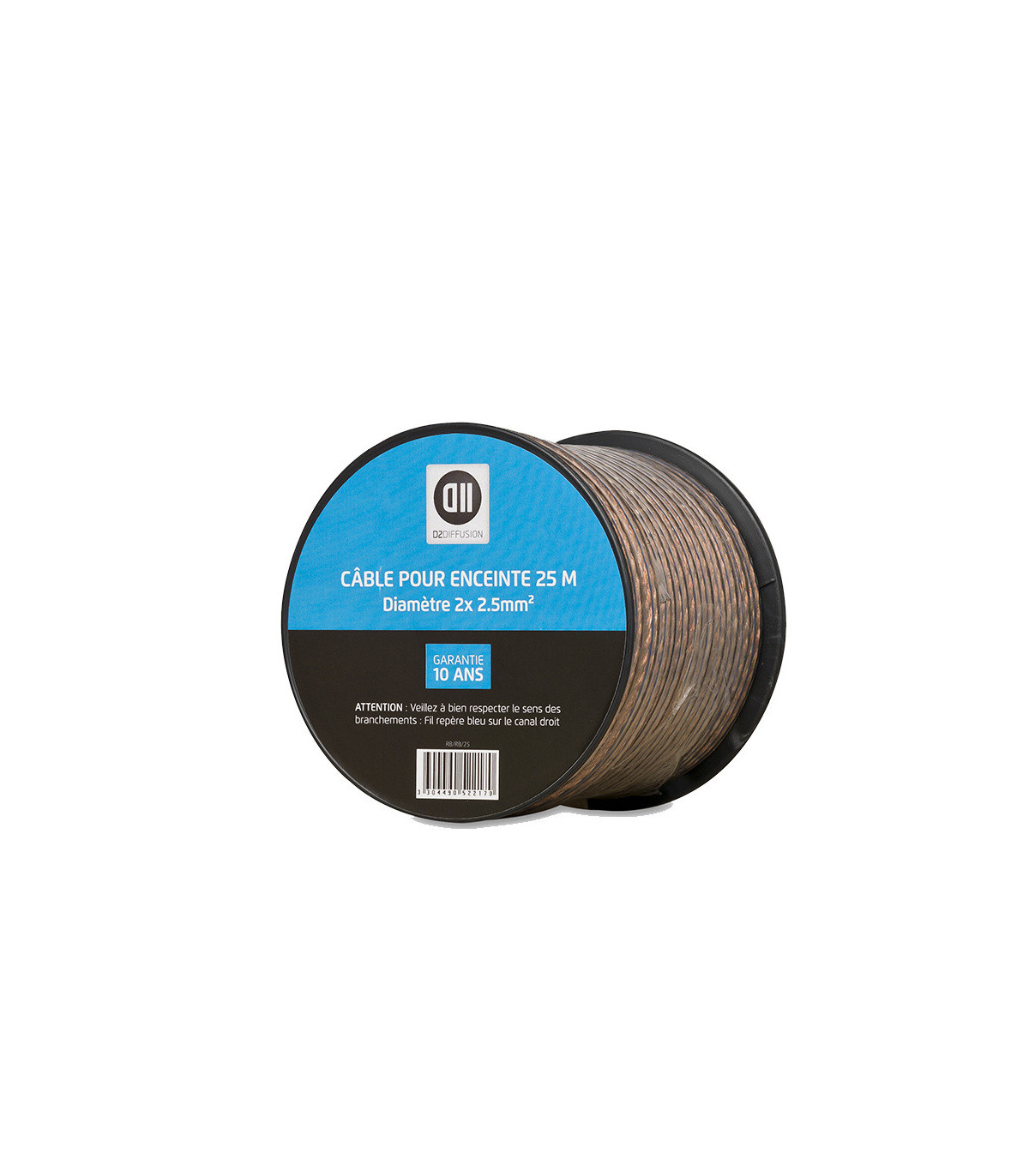 C ble pour enceintes 2x 2,5mm 25 m