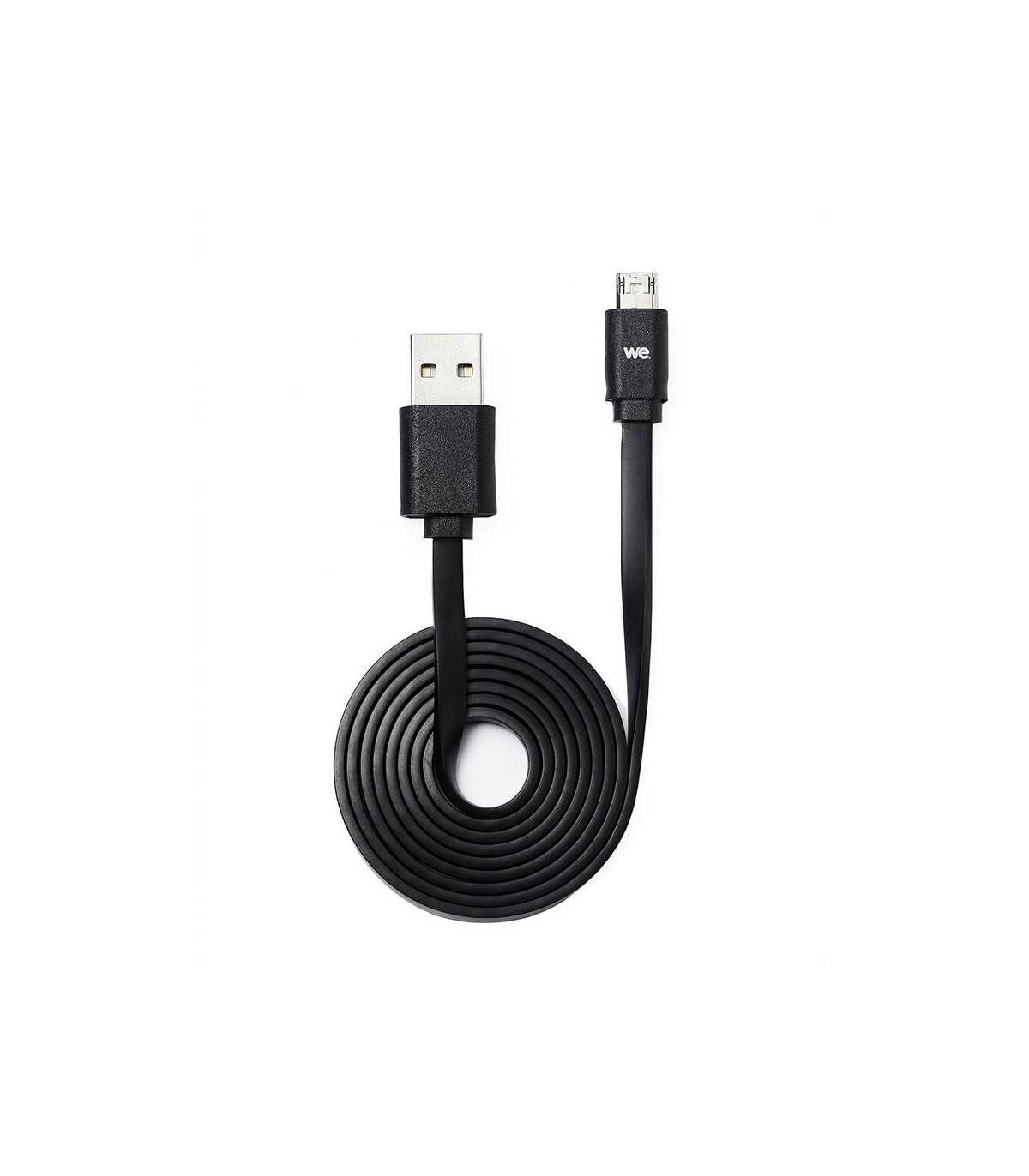 C ble USB/micro USB plat 1m noir - reversible
