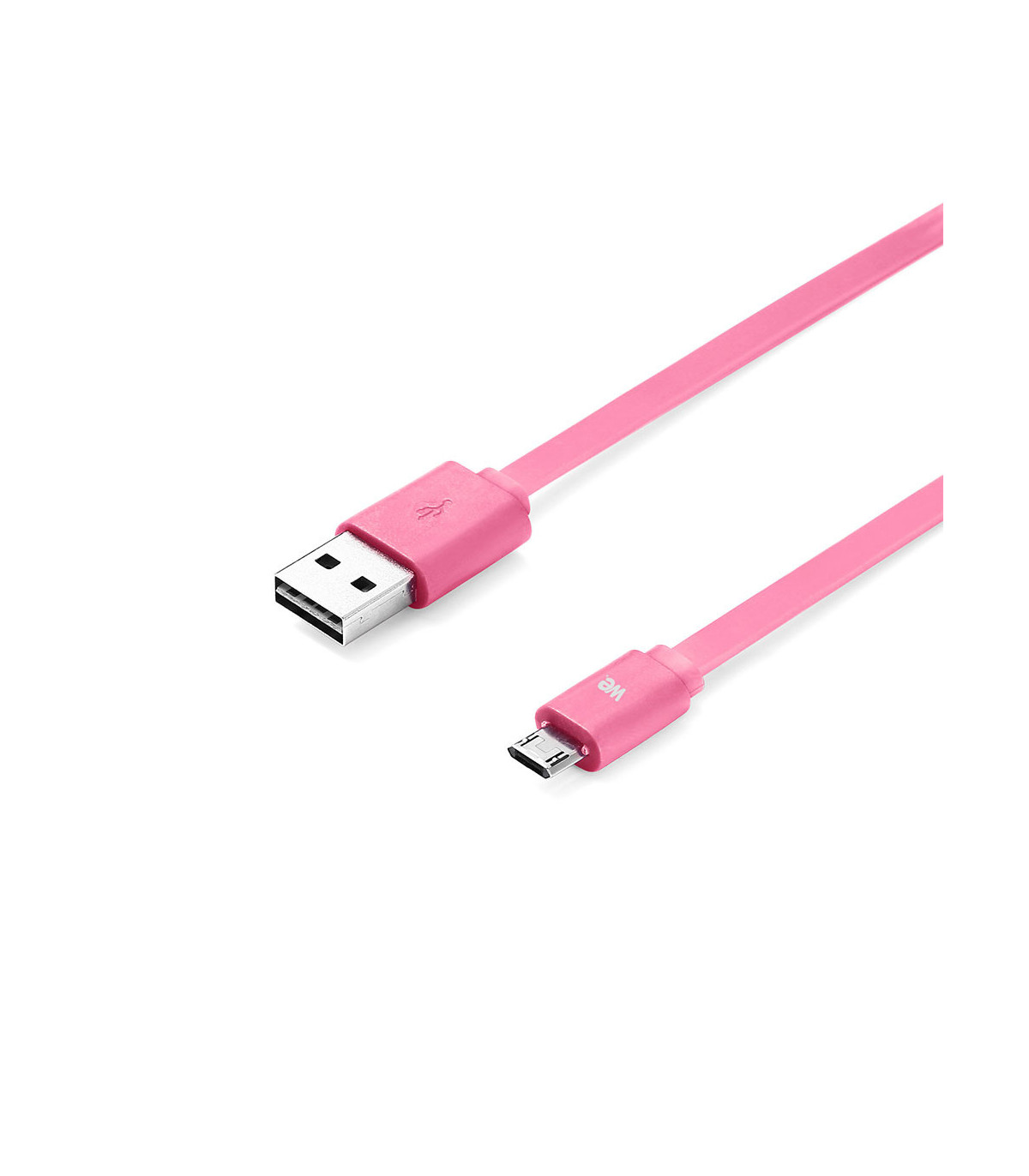 C ble USB/micro USB plat 1m fuchsia - reversible