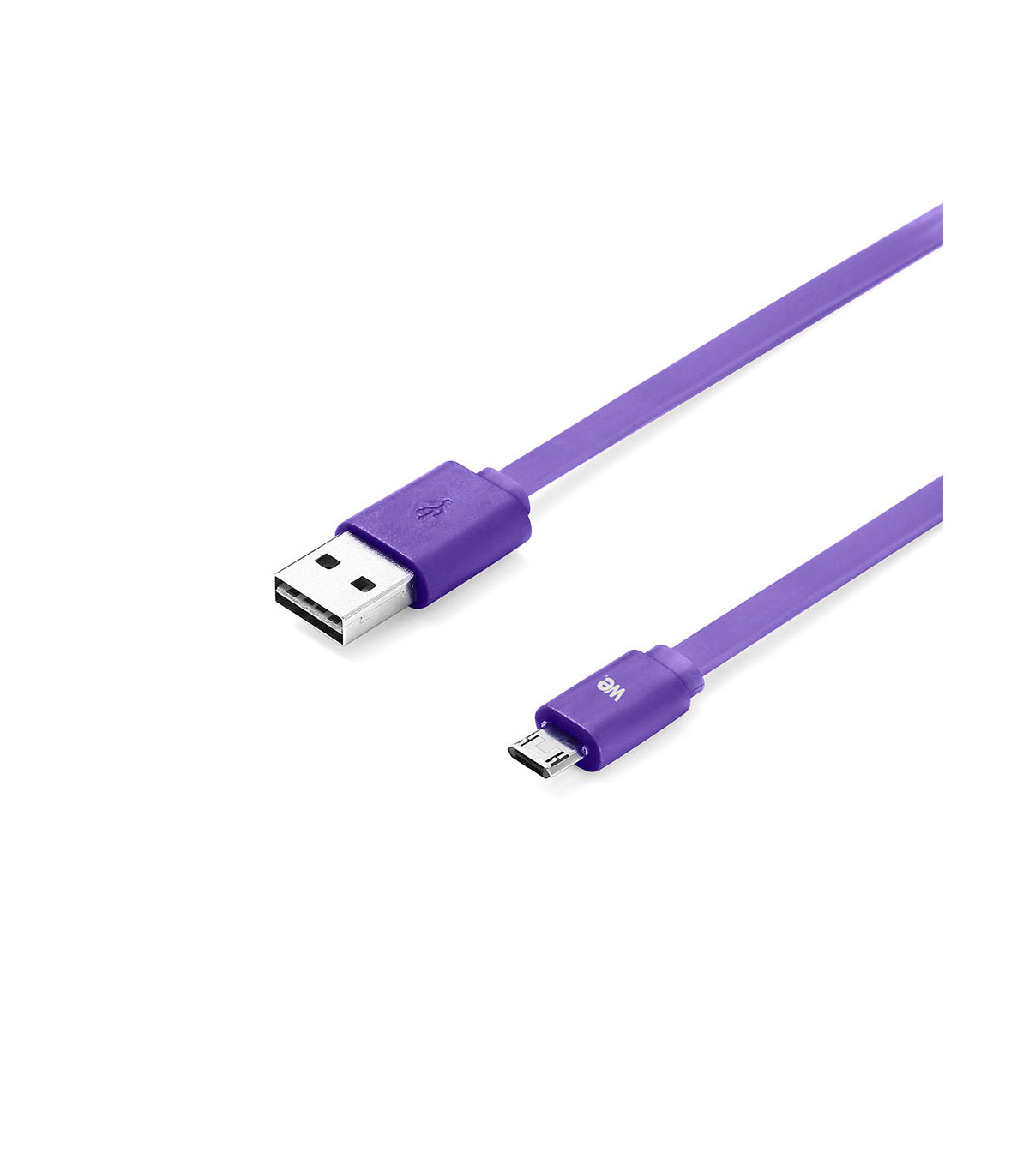C ble USB/micro USB plat 1m violet - reversible