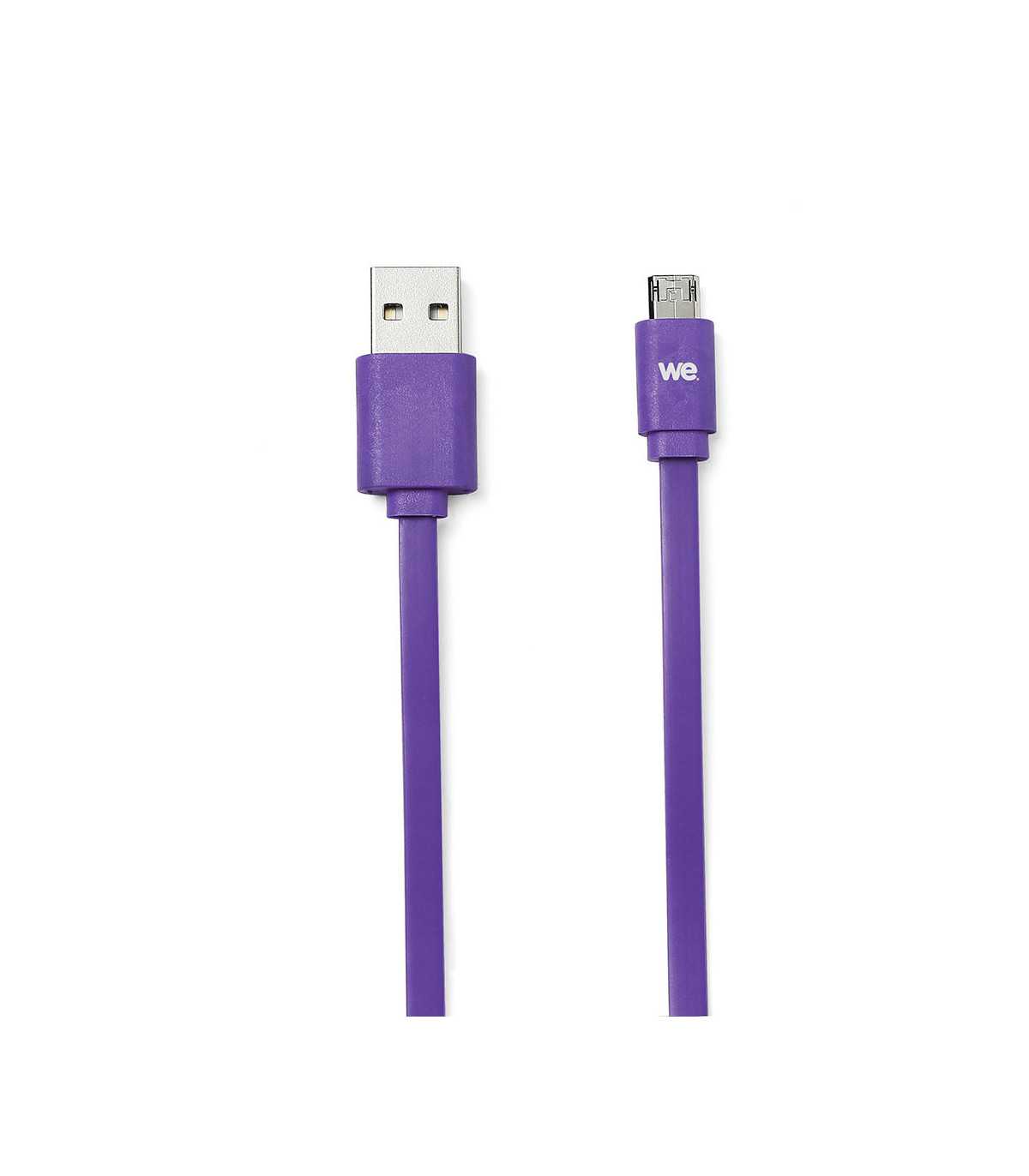 C ble USB/micro USB plat 1m violet - reversible