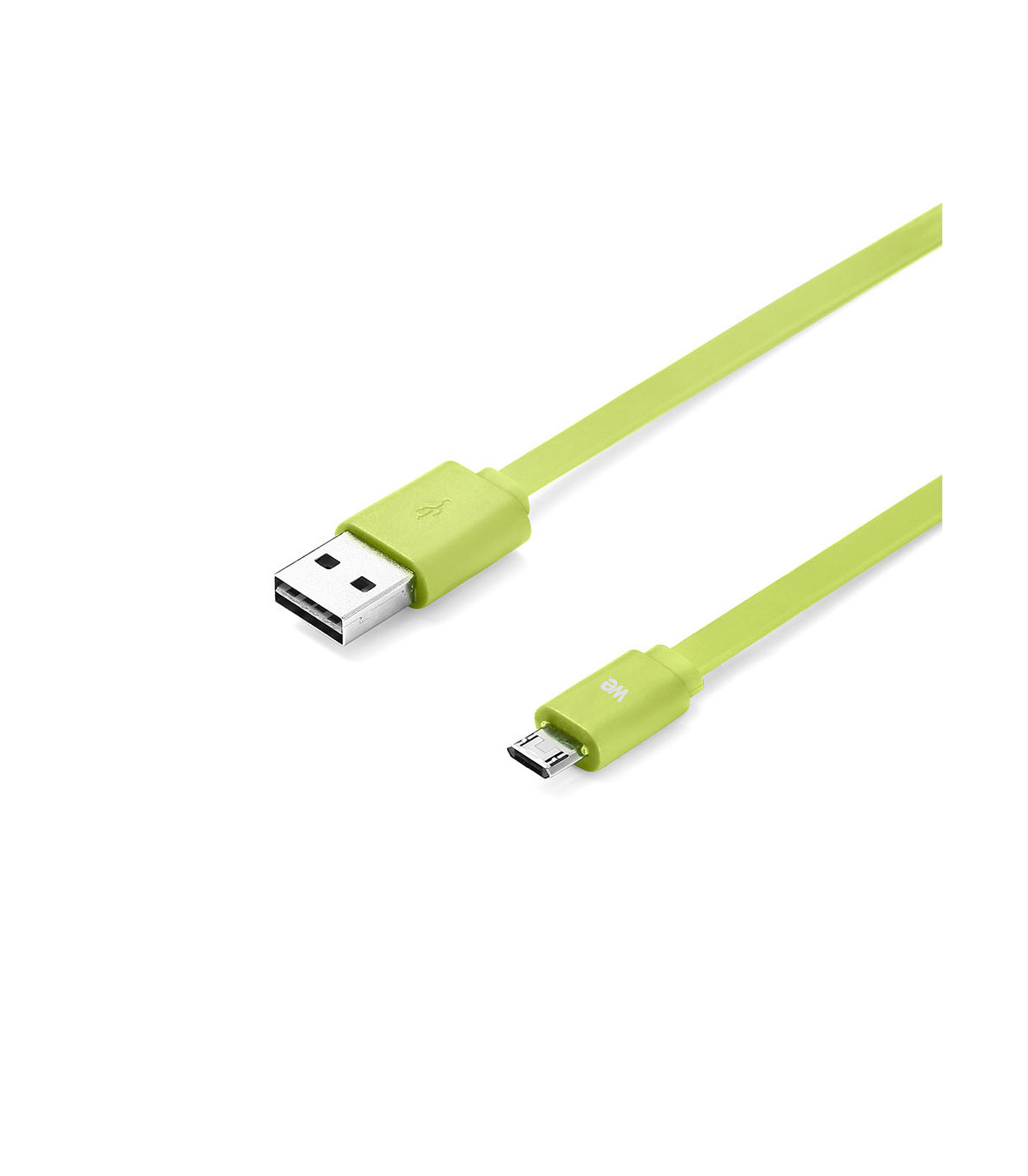 C ble USB/micro USB plat 1m vert - reversible