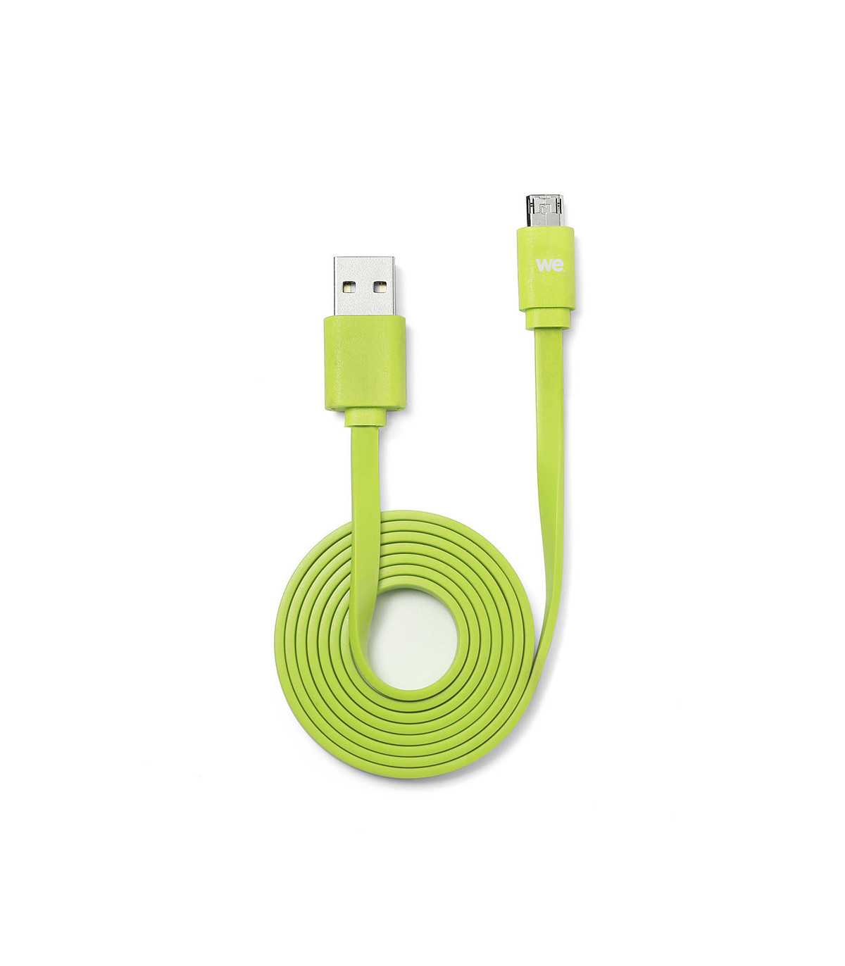 C ble USB/micro USB plat 1m vert - reversible