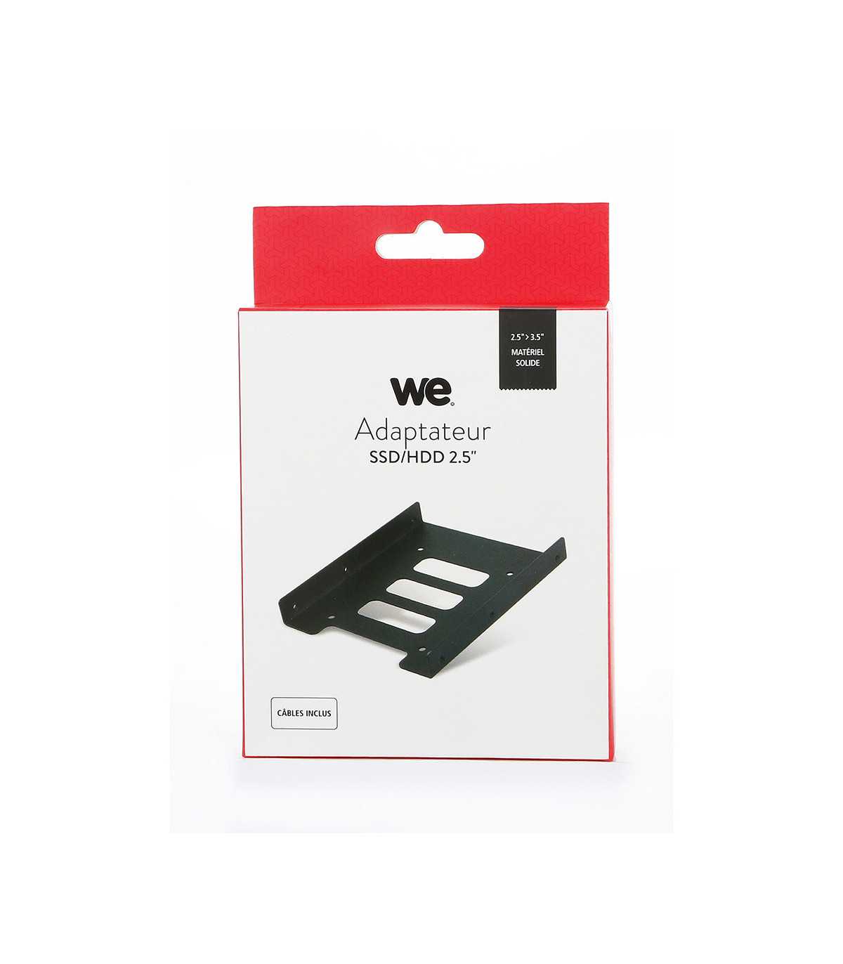 Adaptateur WE pour 1 disque dur ssd / hdd 2.5' en baie 3.5' 1 c ble S-ata 1