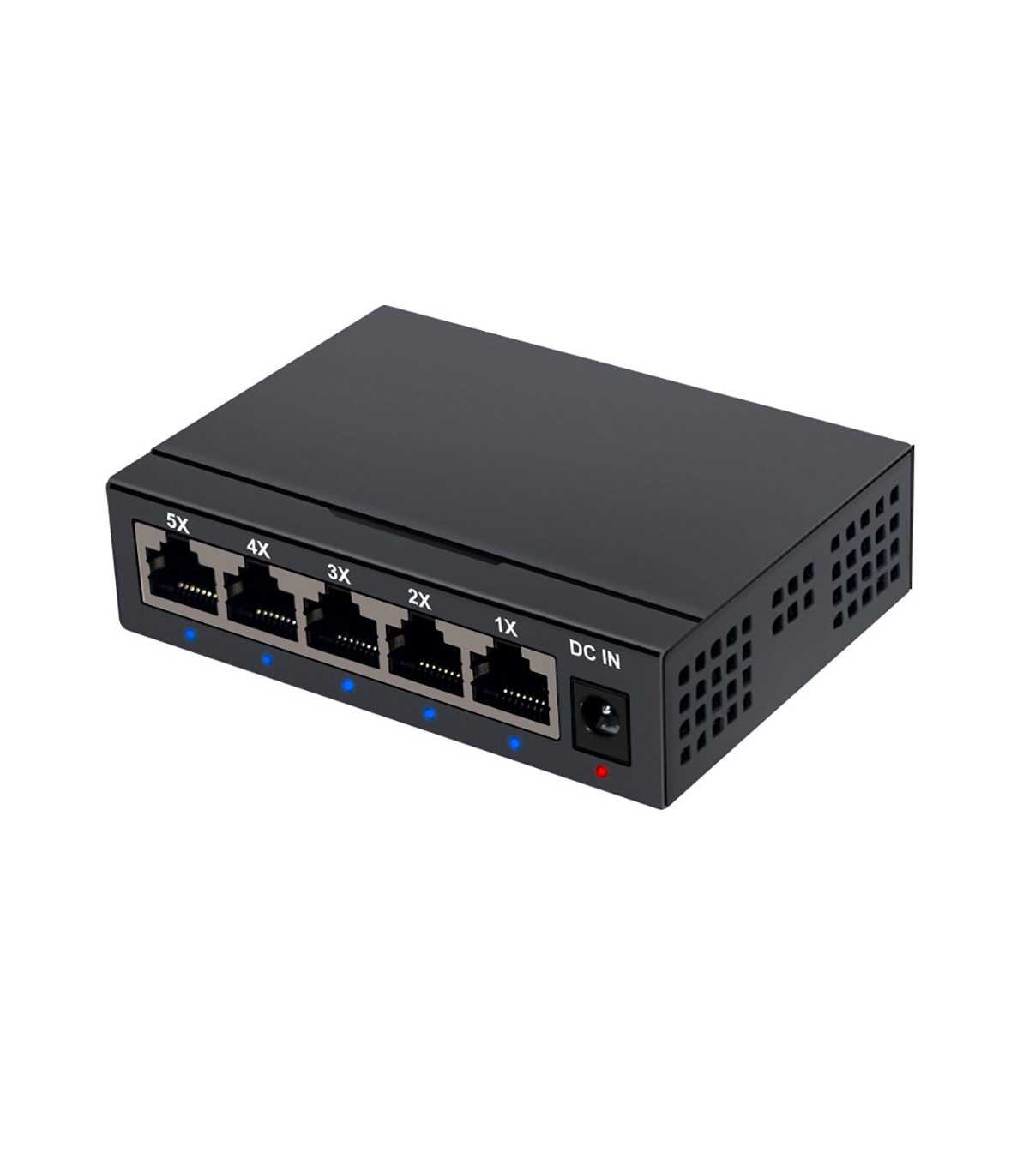 Switch Ethernet Gigabit 5 ports 10/100/1000 Mbps Boitier métal