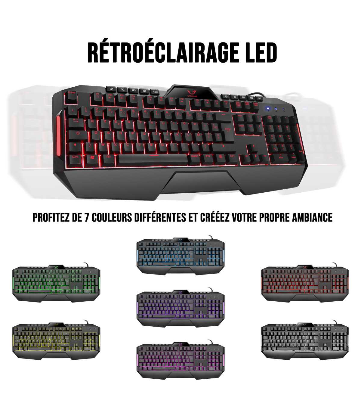 Clavier Gamer Gamium V2 Rétro-éclairage / 4 touches macro 19 touches anti-ghosti