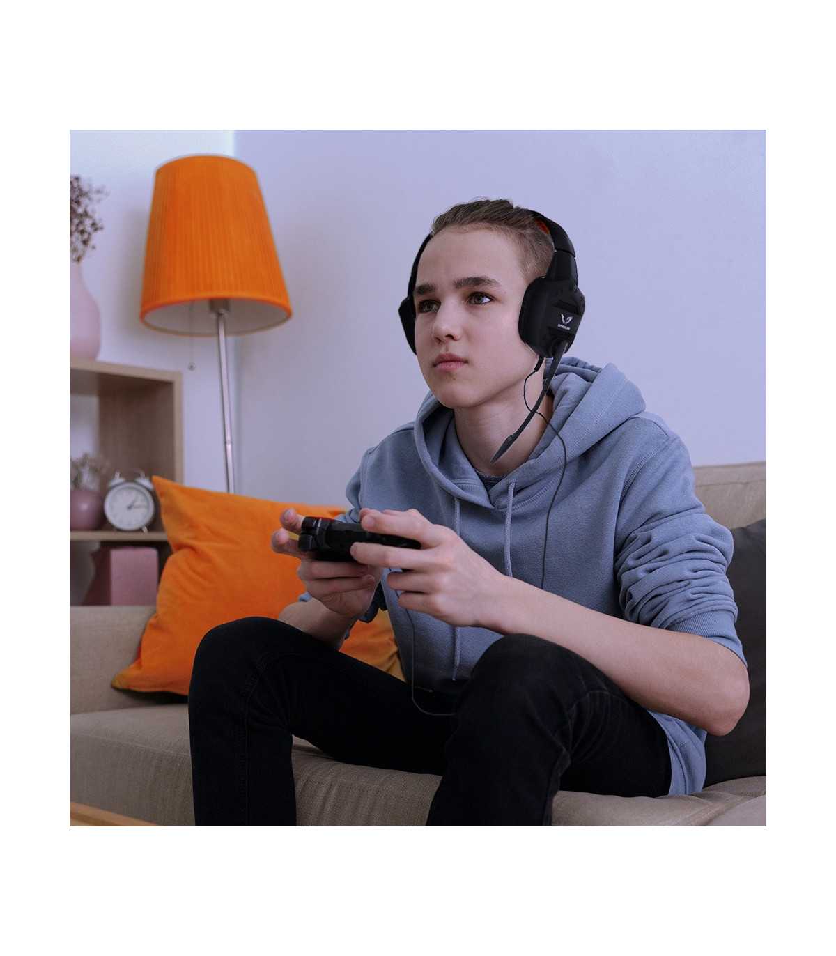 Casque Gamer filaire sortie 2 jack Surround virtuel 7.1 micro adaptateur 2 j