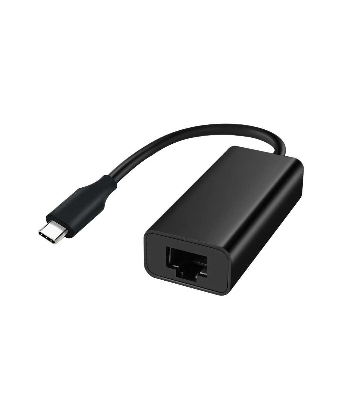 Adaptateur USB-C m le /RJ45 femelle 10M/100M/1000M - c ble 9 cm Pour tablette, M