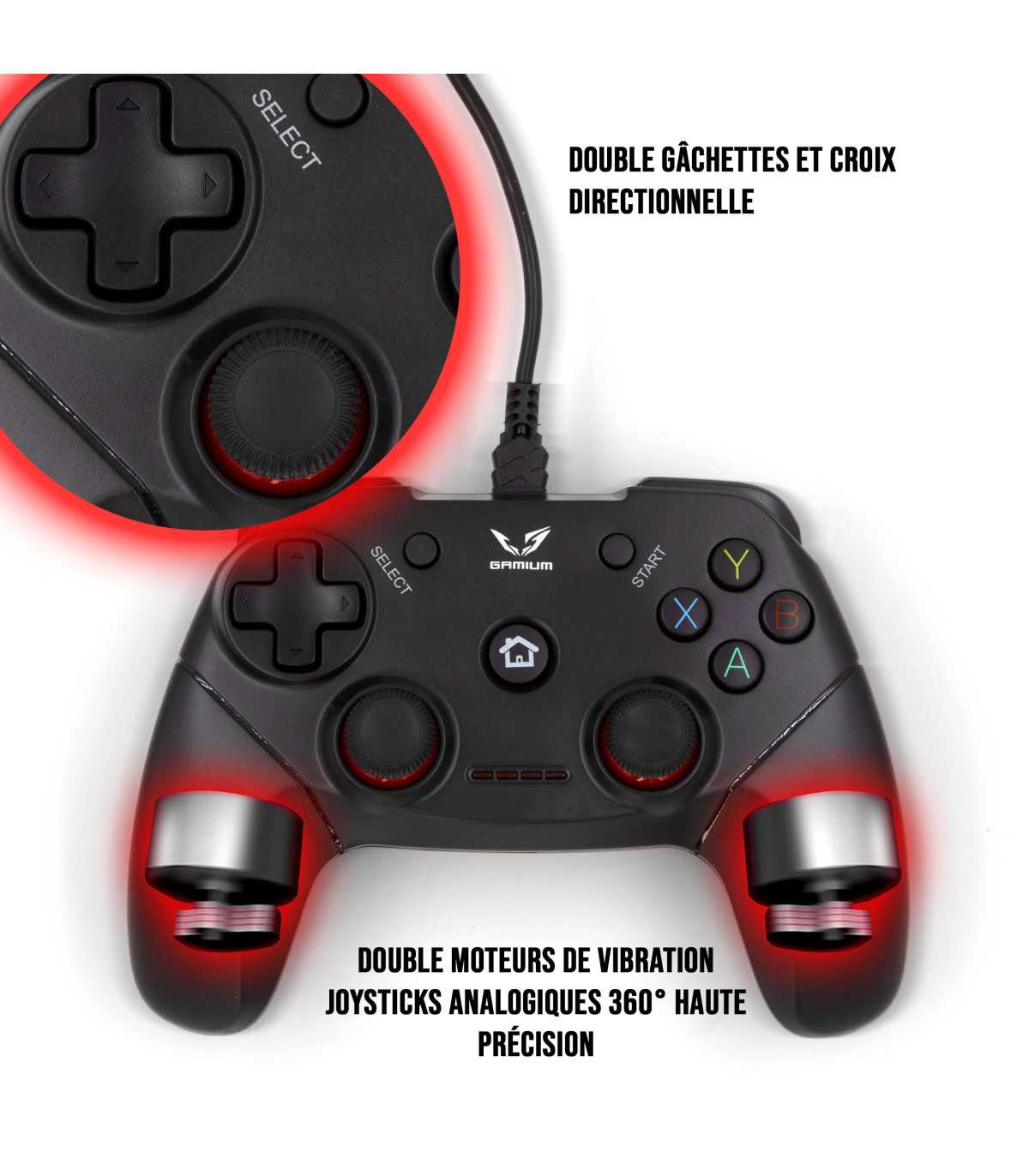 Manette Gaming PC filaire