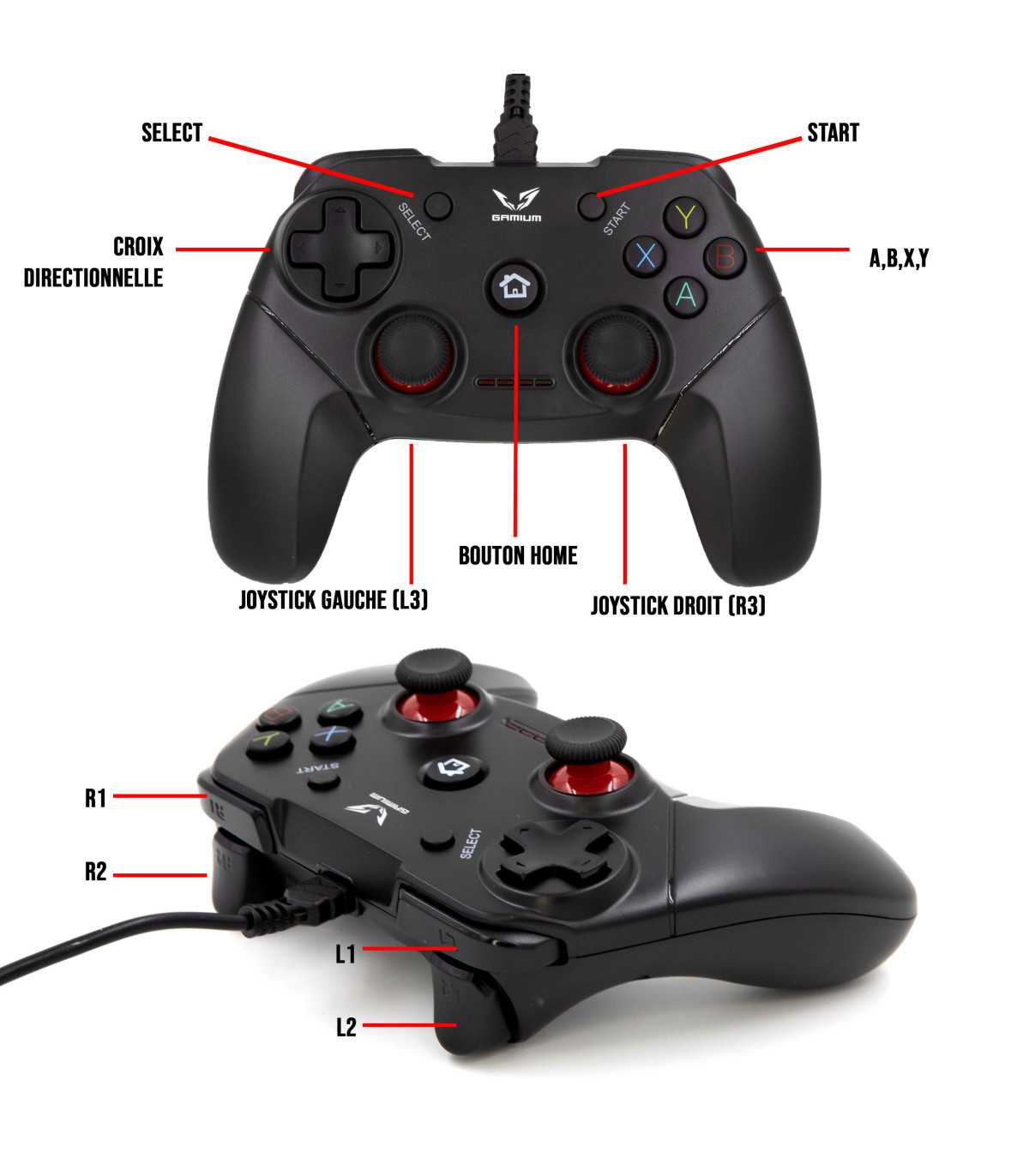 Manette Gaming PC filaire