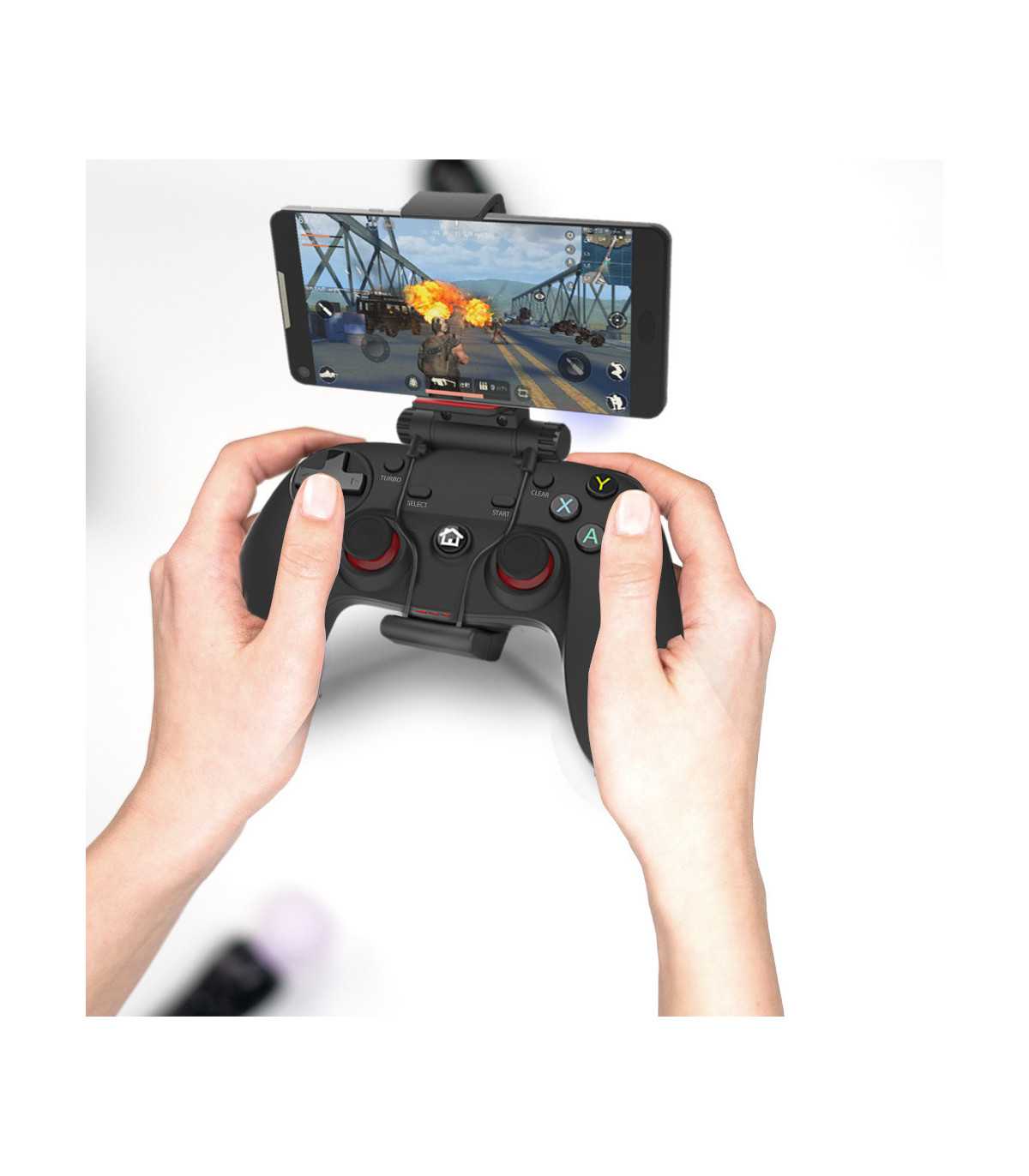 Manette Gaming sans fil Bluetooth / 2.4GHz / filaire Avec clip pour Smartphone C