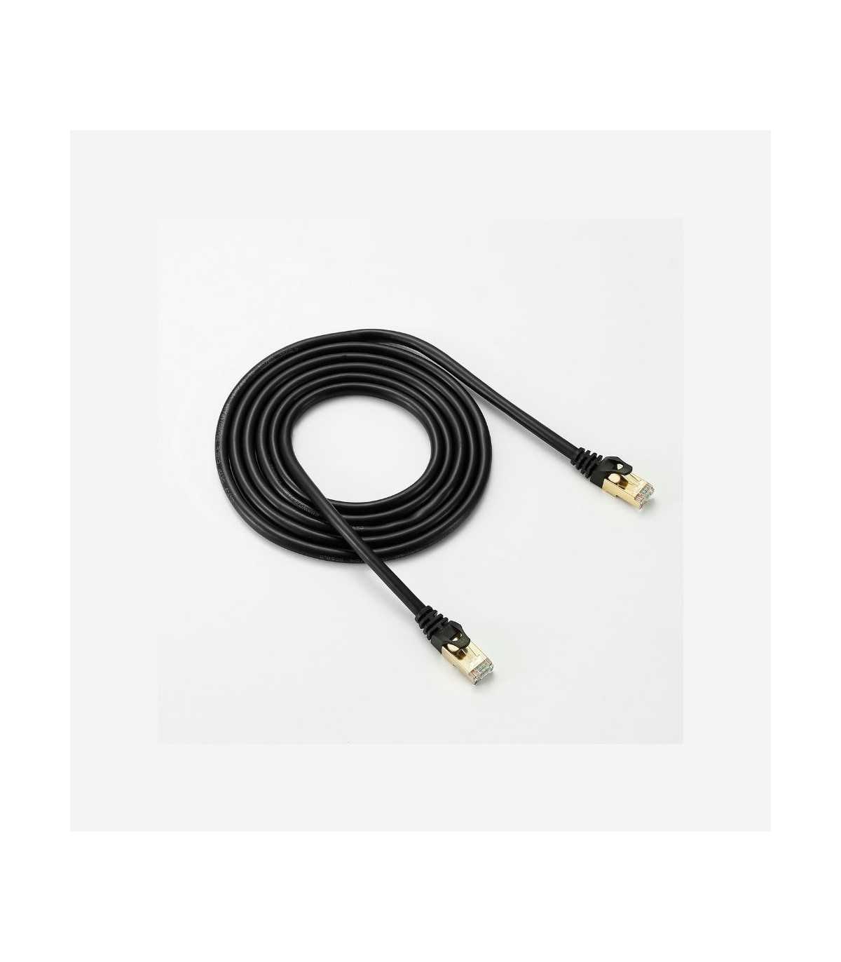 C ble RJ45 droit couleur noir - 2m S/STP Cat 7 avec snagless et connecteurs en o