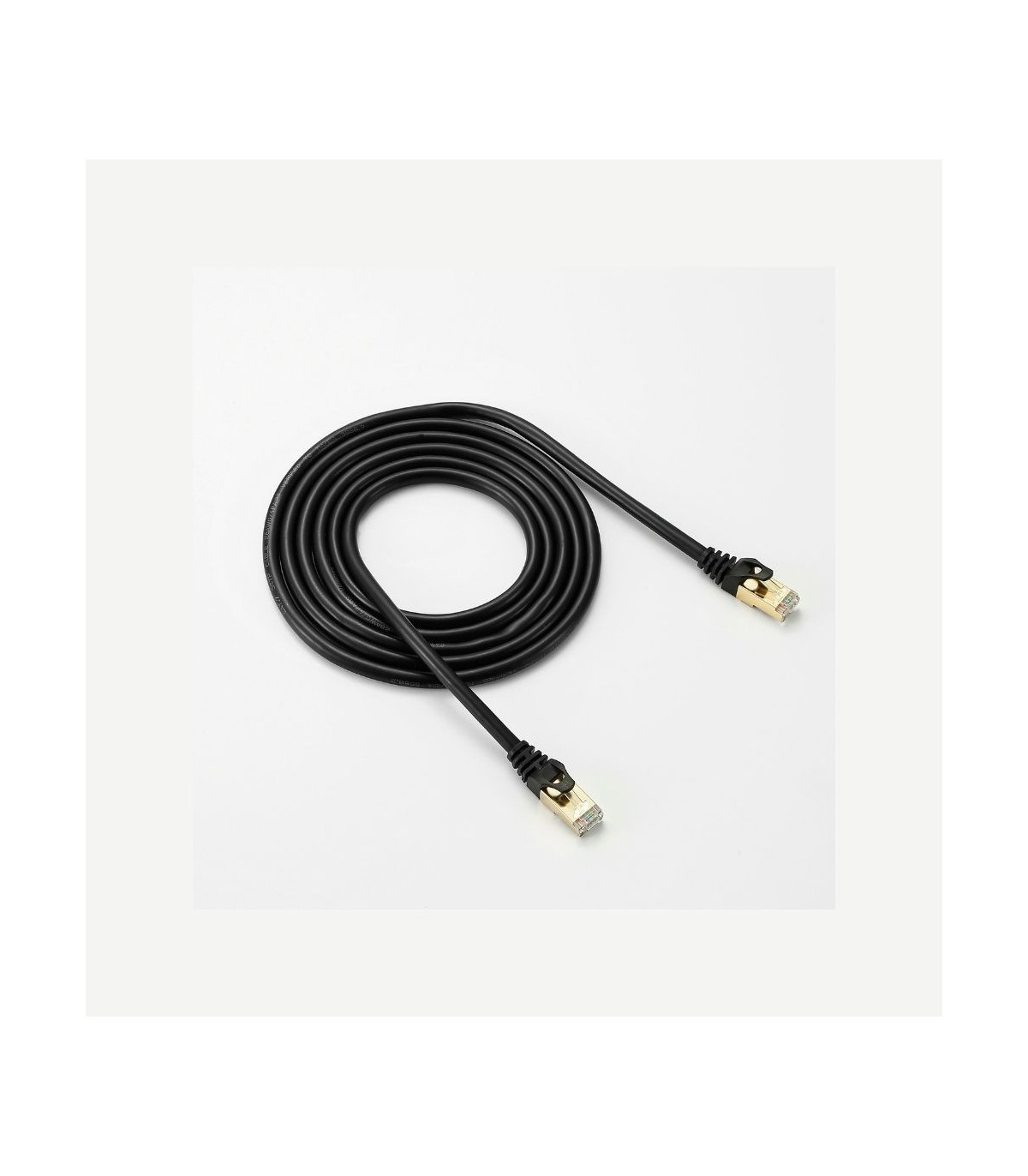 C ble RJ45 droit couleur noir - 2m S/STP Cat 7 avec snagless et connecteurs en o