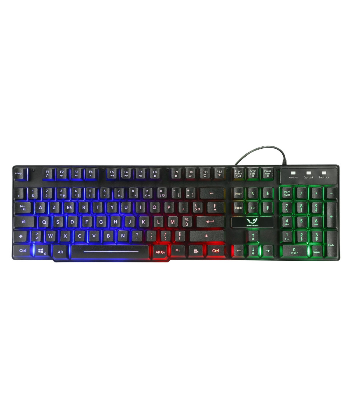 Pack Gamer 4-en-1 filaire pr PC Casque micro rétro-éclairé clavier avec LED RG