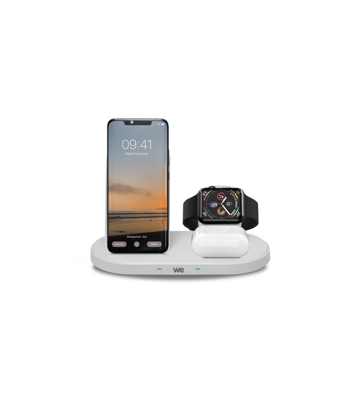 WE Dock de charge Apple 3-en-1 pour iPhone / AirPods / Apple Watch Induction 15W