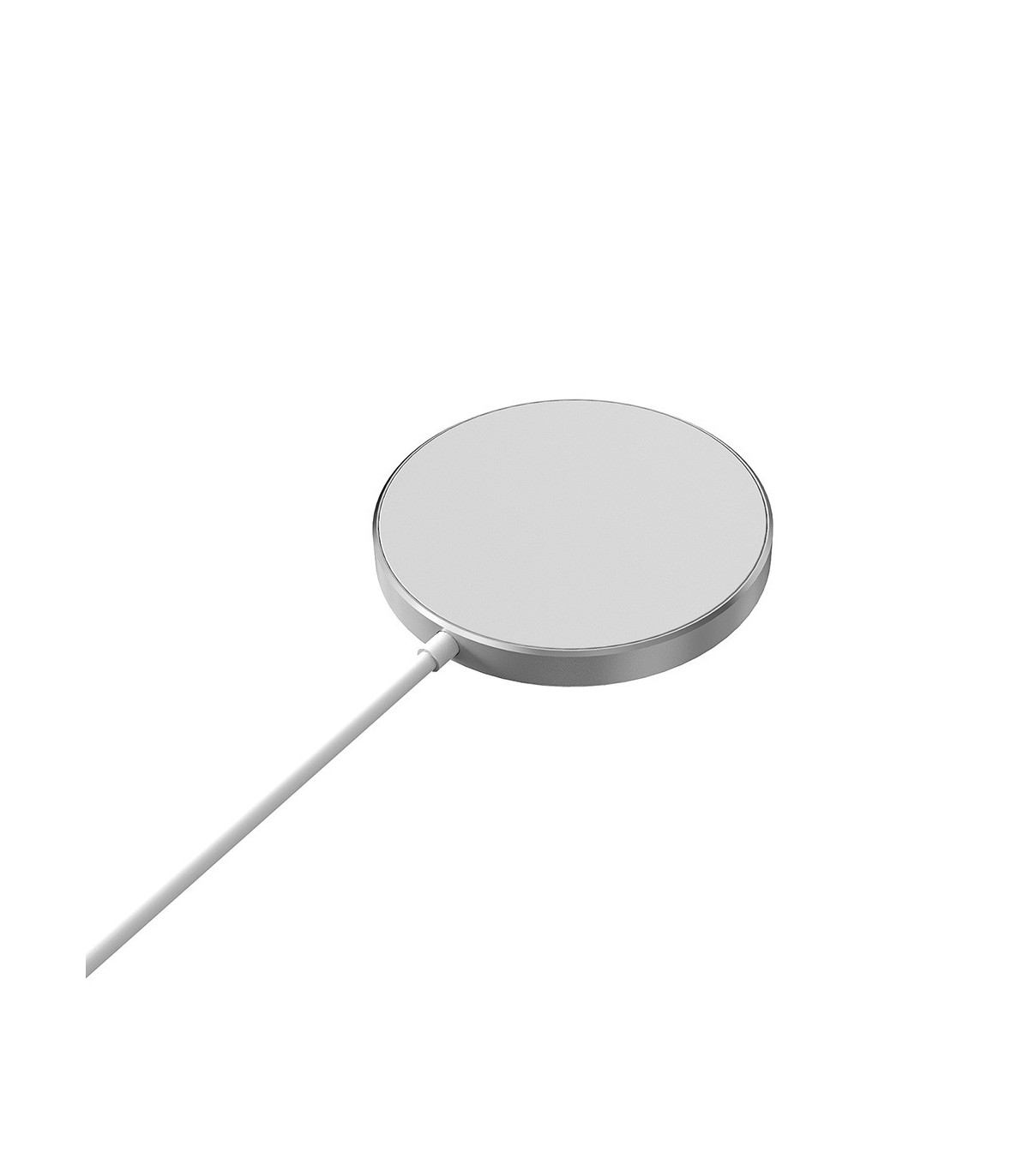 Chargeur à induction blanc - Compatible MagSafe - Charge rapide jusqu'à 15W - So