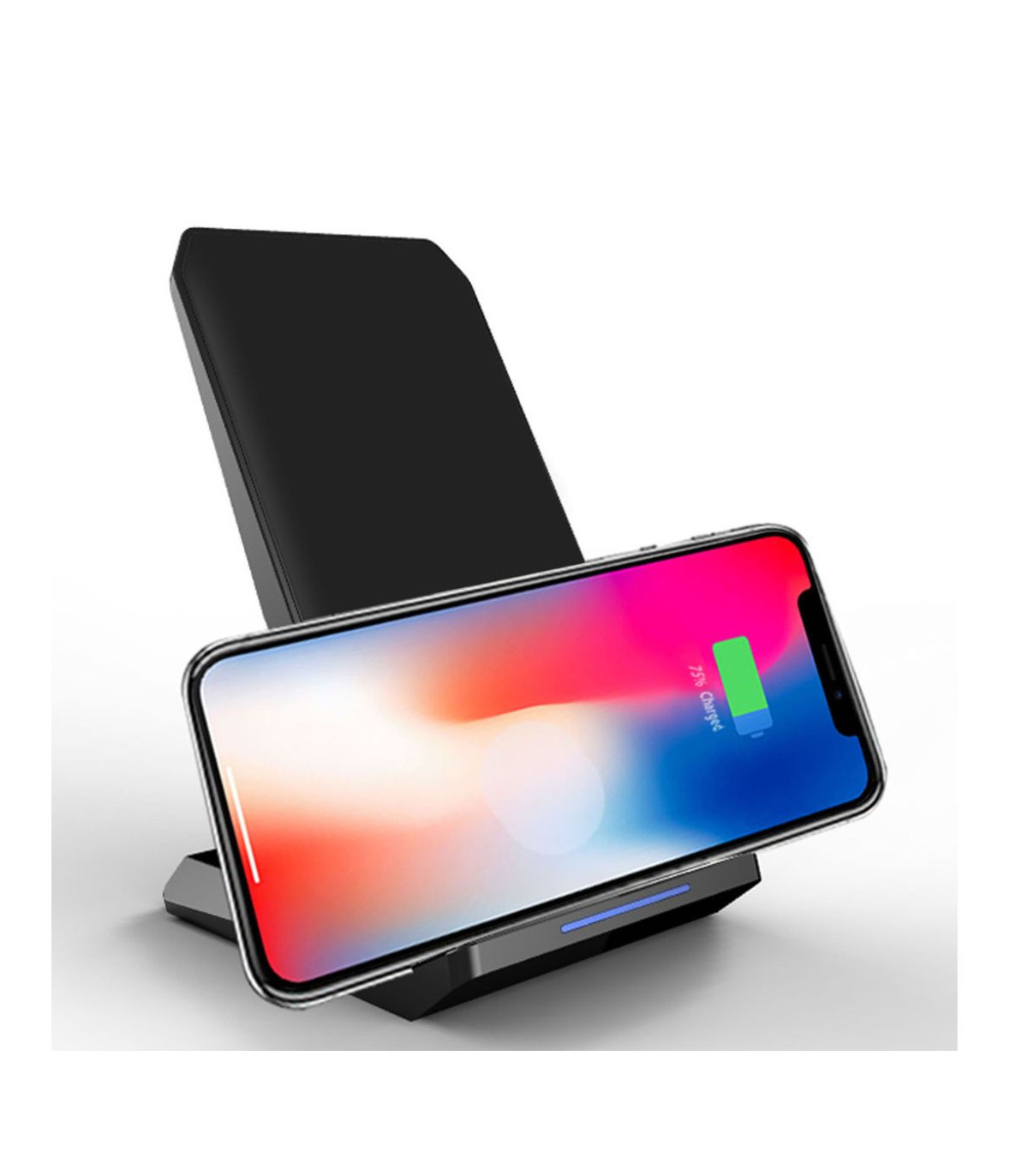 Support smartphone avec chargeur à induction - 15W max - Sans fil - avec indicat