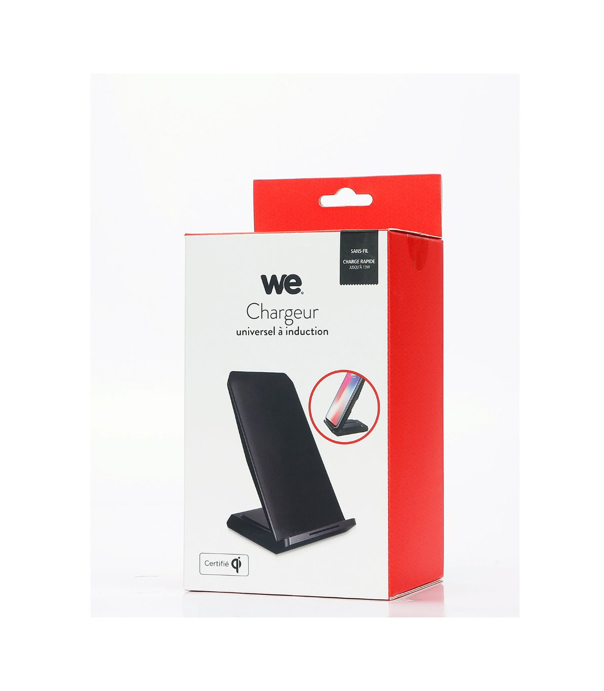 Support smartphone avec chargeur à induction - 15W max - Sans fil - avec indicat