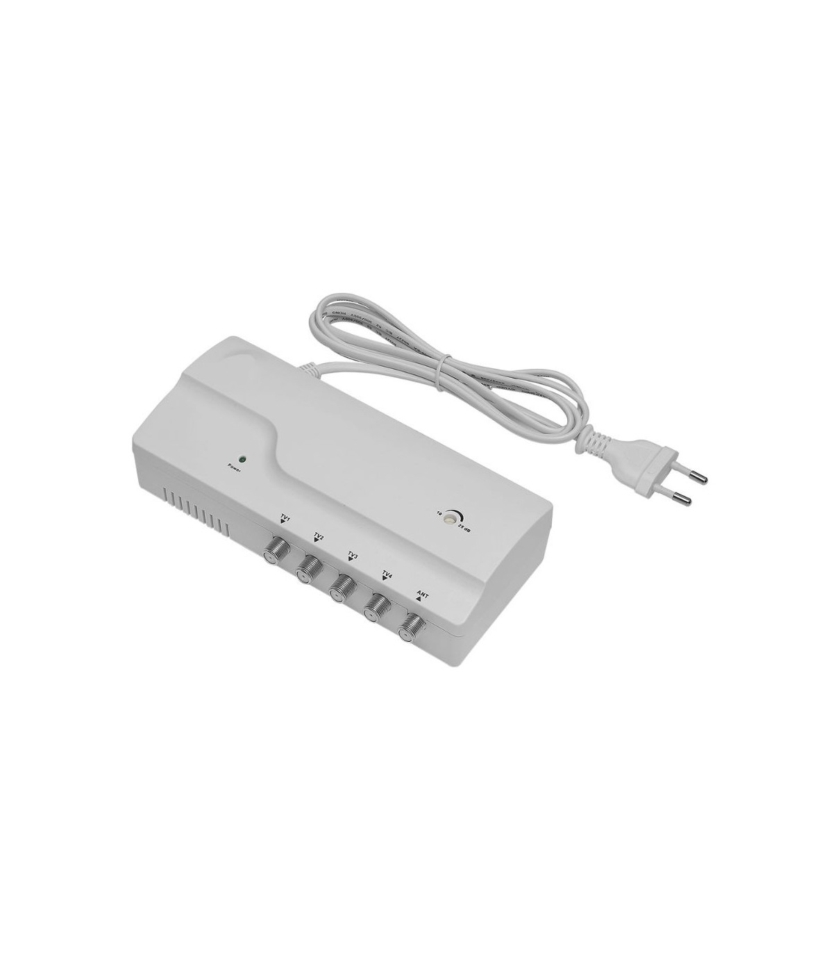 Amplificateur/répartiteur TV - 4 sorties - Gain 26 dB - Fréquence max. 862 MHz -
